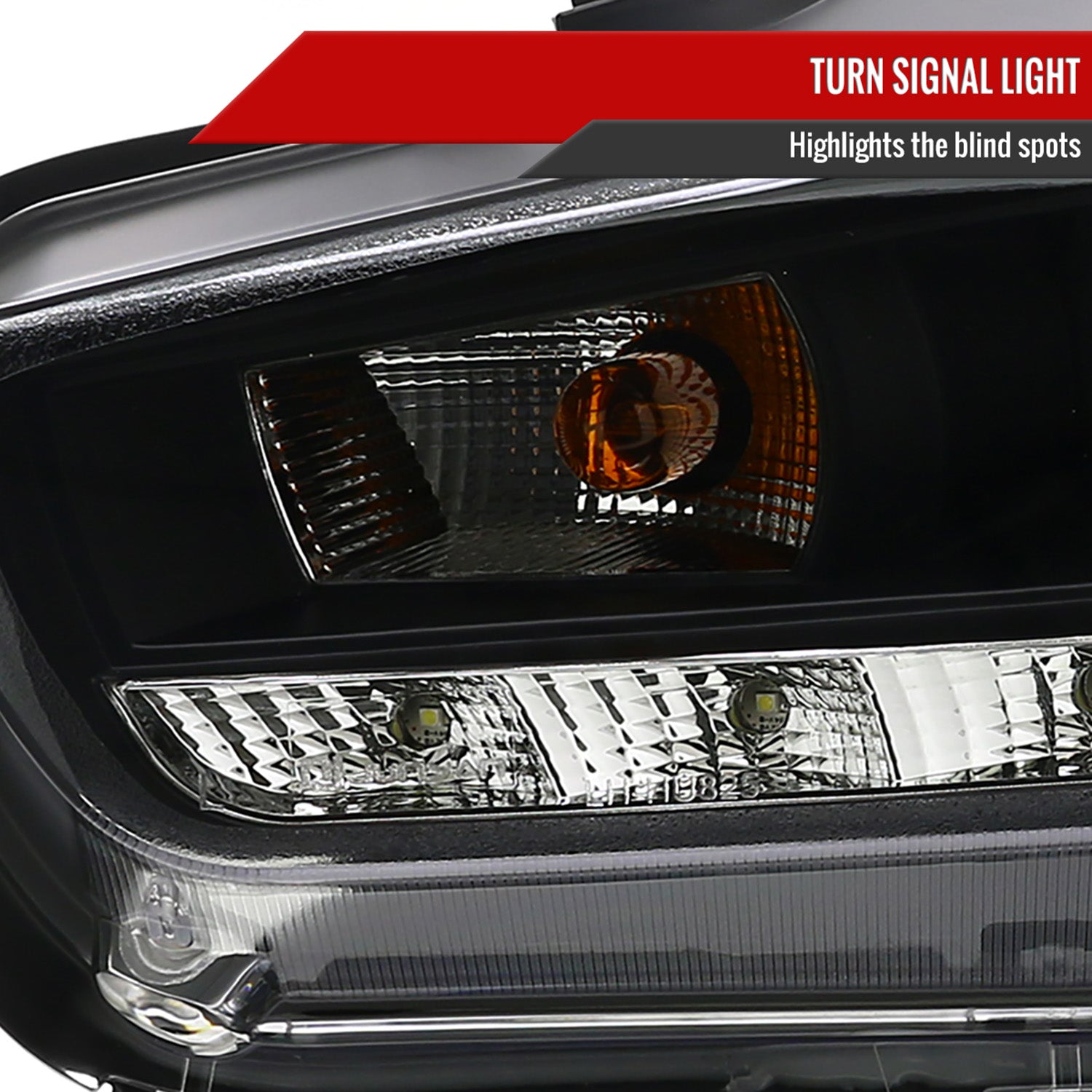 2008-2015 Mitsubishi Lancer EVO Projector Headlights SMD LED Light Strip Black