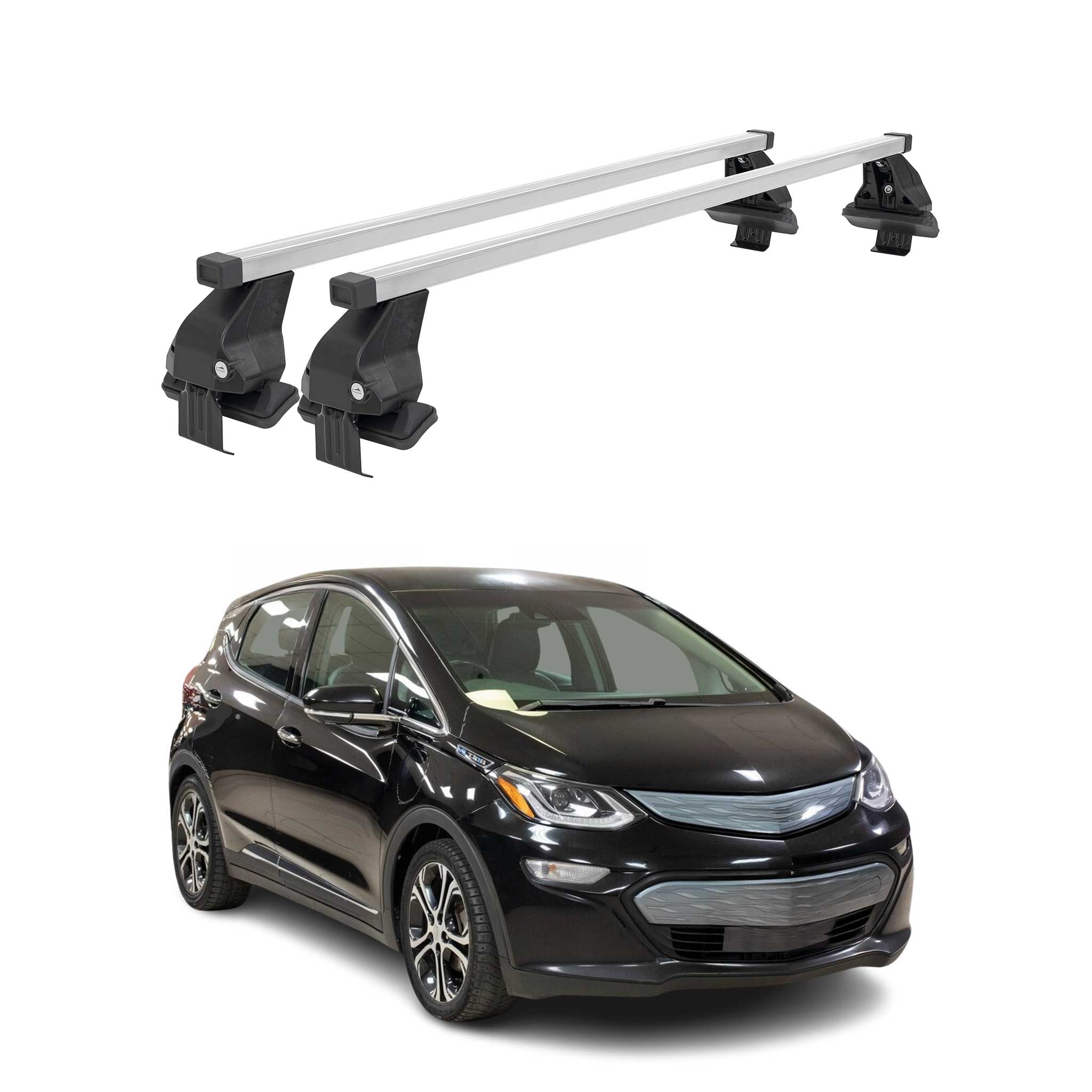 2017-2023 Chevrolet Bolt EV Roof Rack Cross Bars Silver
