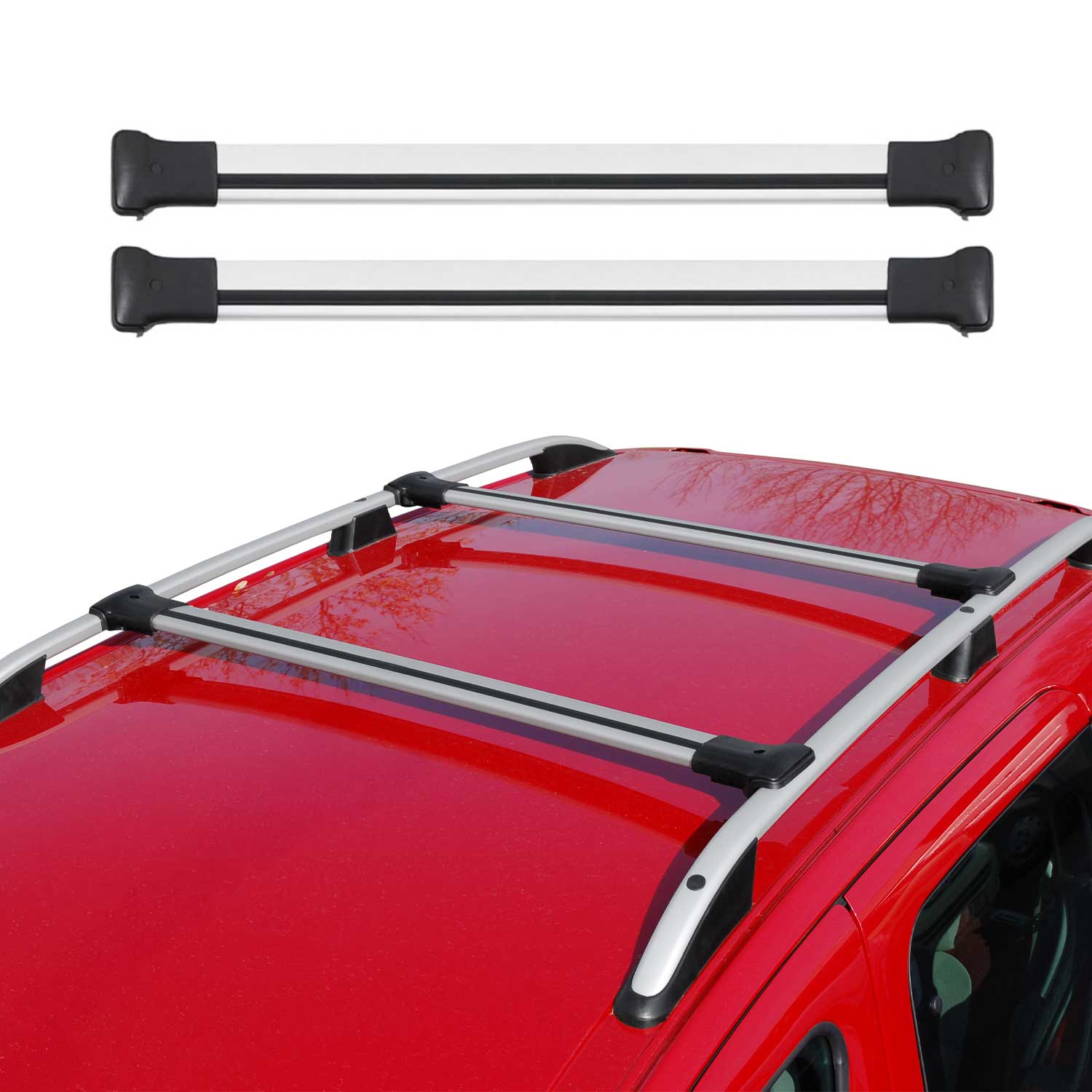 2006-2013 Suzuki SX4 S-Cross Roof Rack Cross Bars Silver