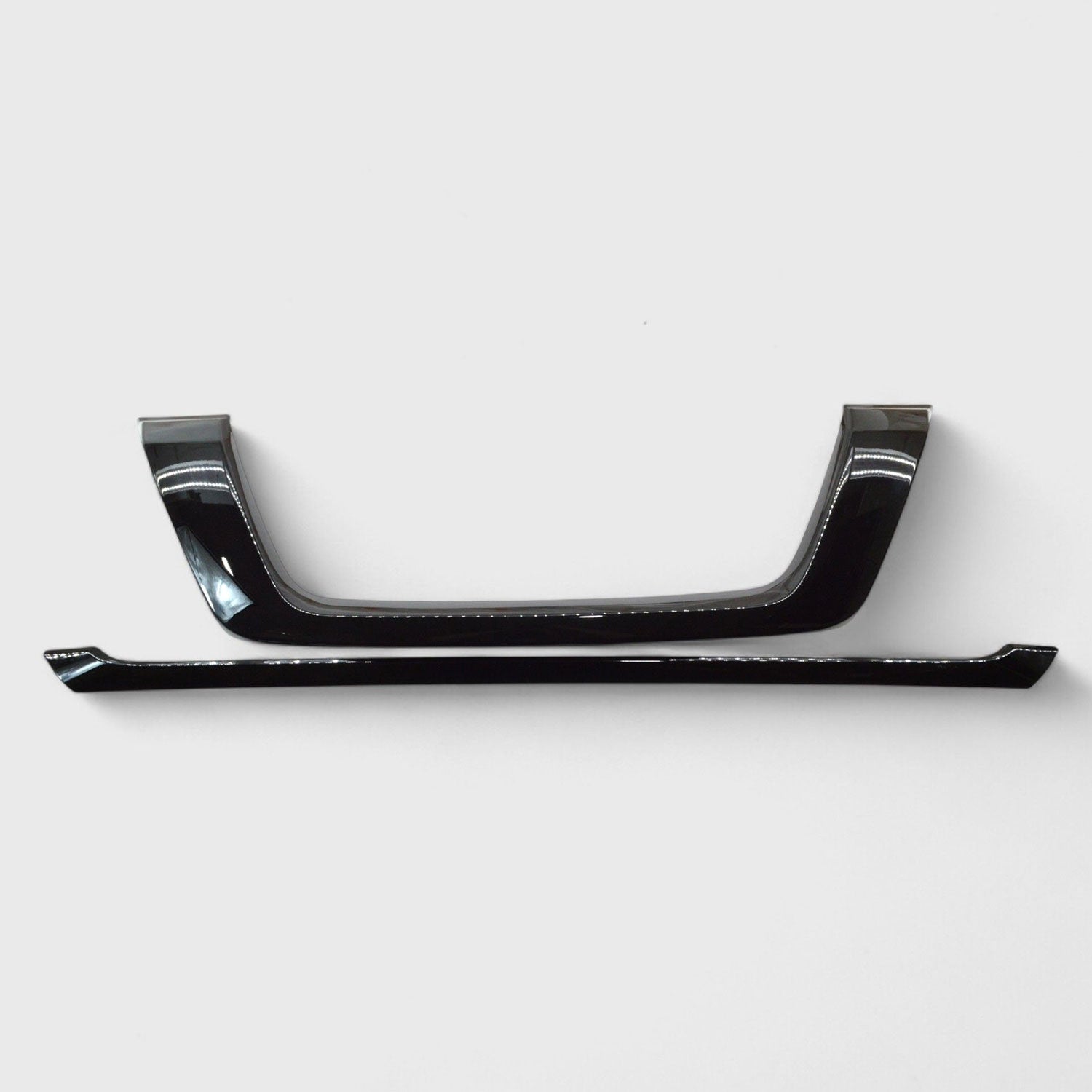 2017-2021 Nissan Pathfinder Grille Overlay Gloss Black 2Pcs ABS Plastic