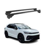 2025-2026 VW Tiguan Roof Rack Cross Bars Luggage Carrier Alu Black 2Pcs