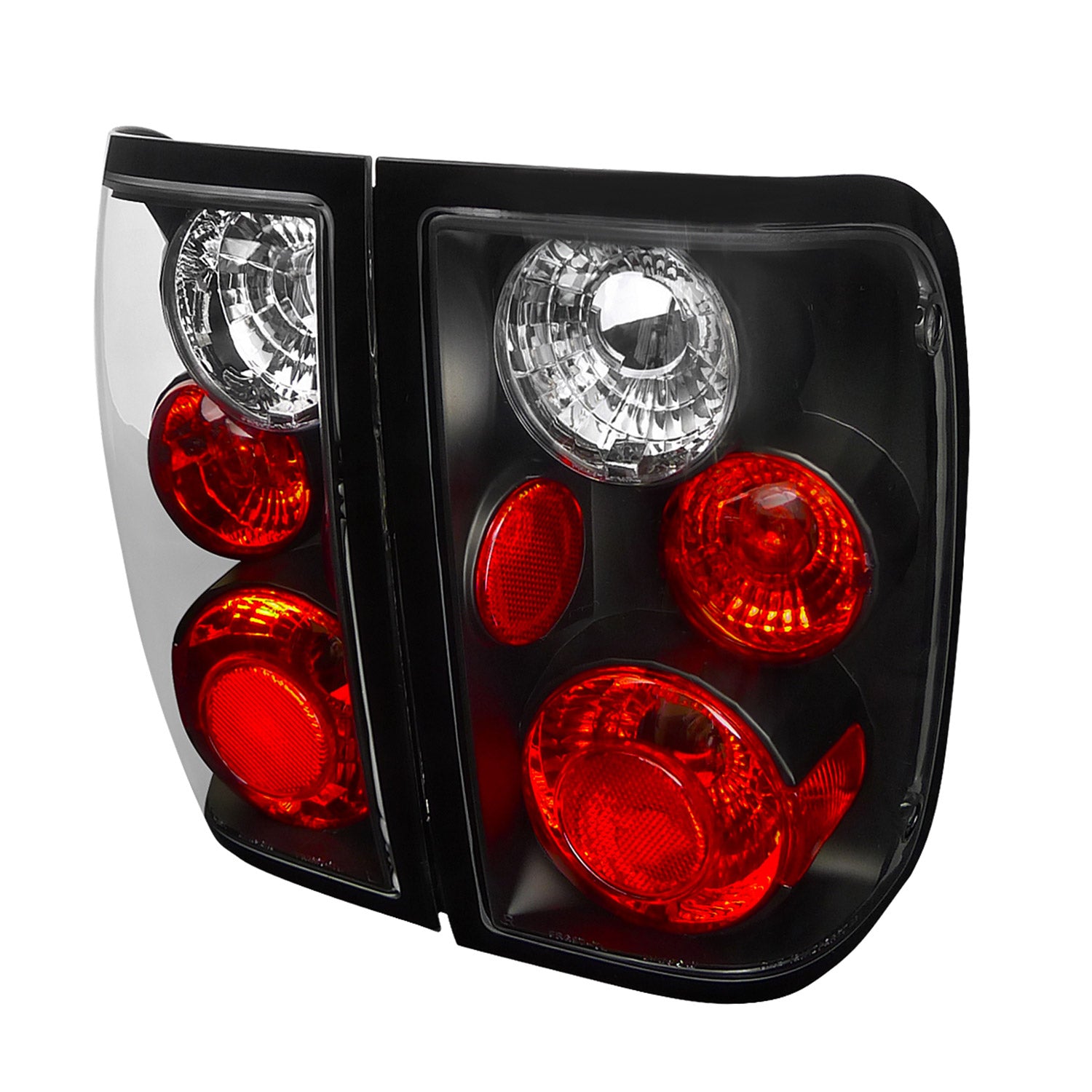 2001-2005 Ford Ranger Tail Lights Matte Black Housing/Clear Lens