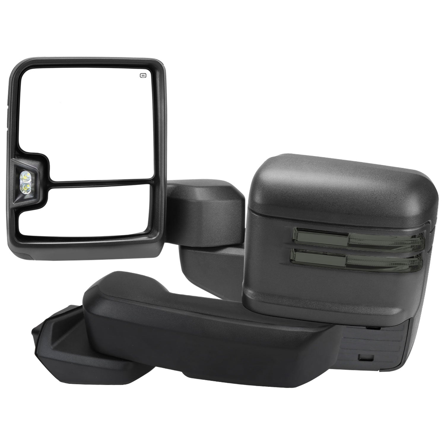 2019-2023 Chevy Silverado 1500 Heated Black Towing Mirrors Smoke & Turn Signal