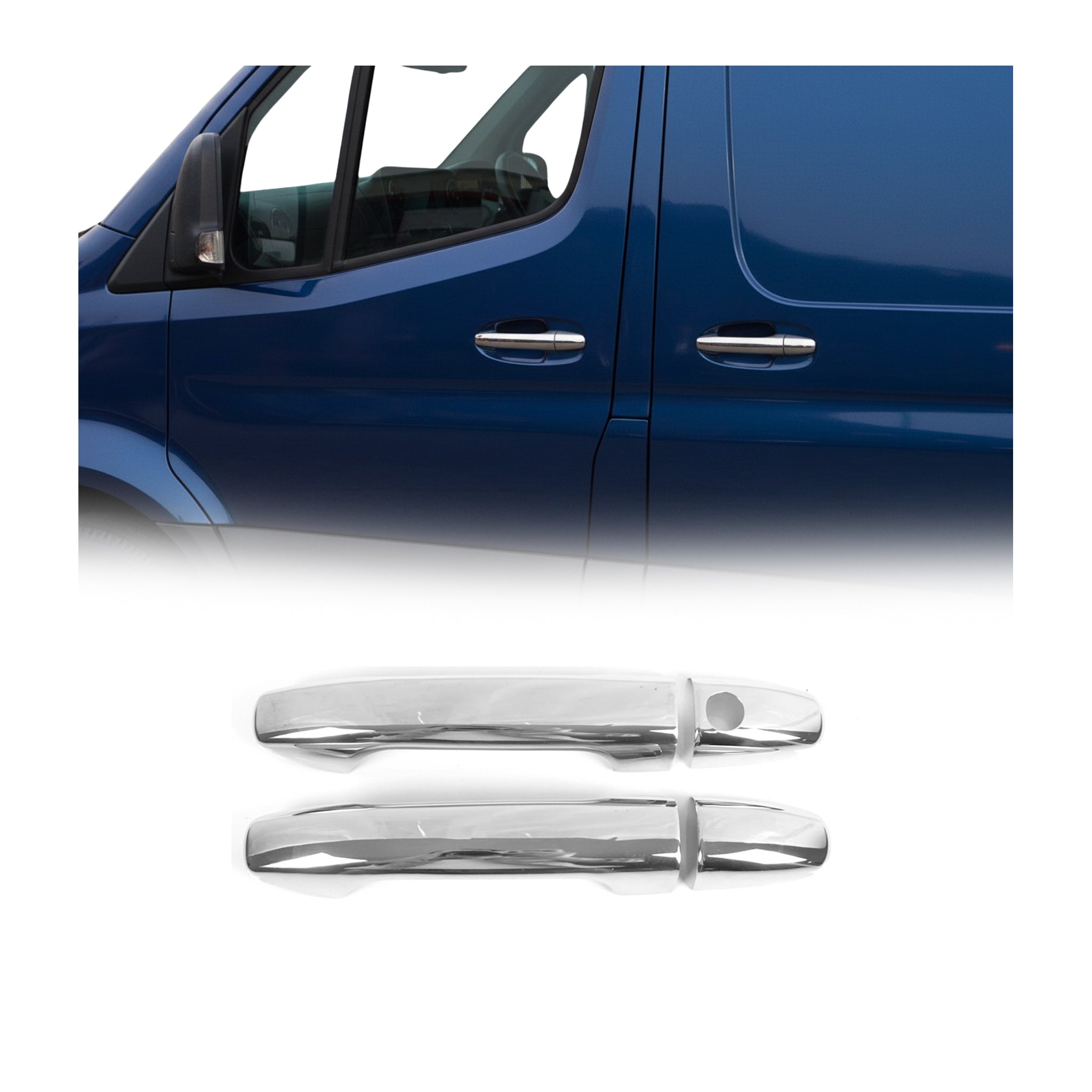 Car Door Handle Cover for Mercedes Sprinter W907 2019-2026 S.Steel Chome 4 Pcs