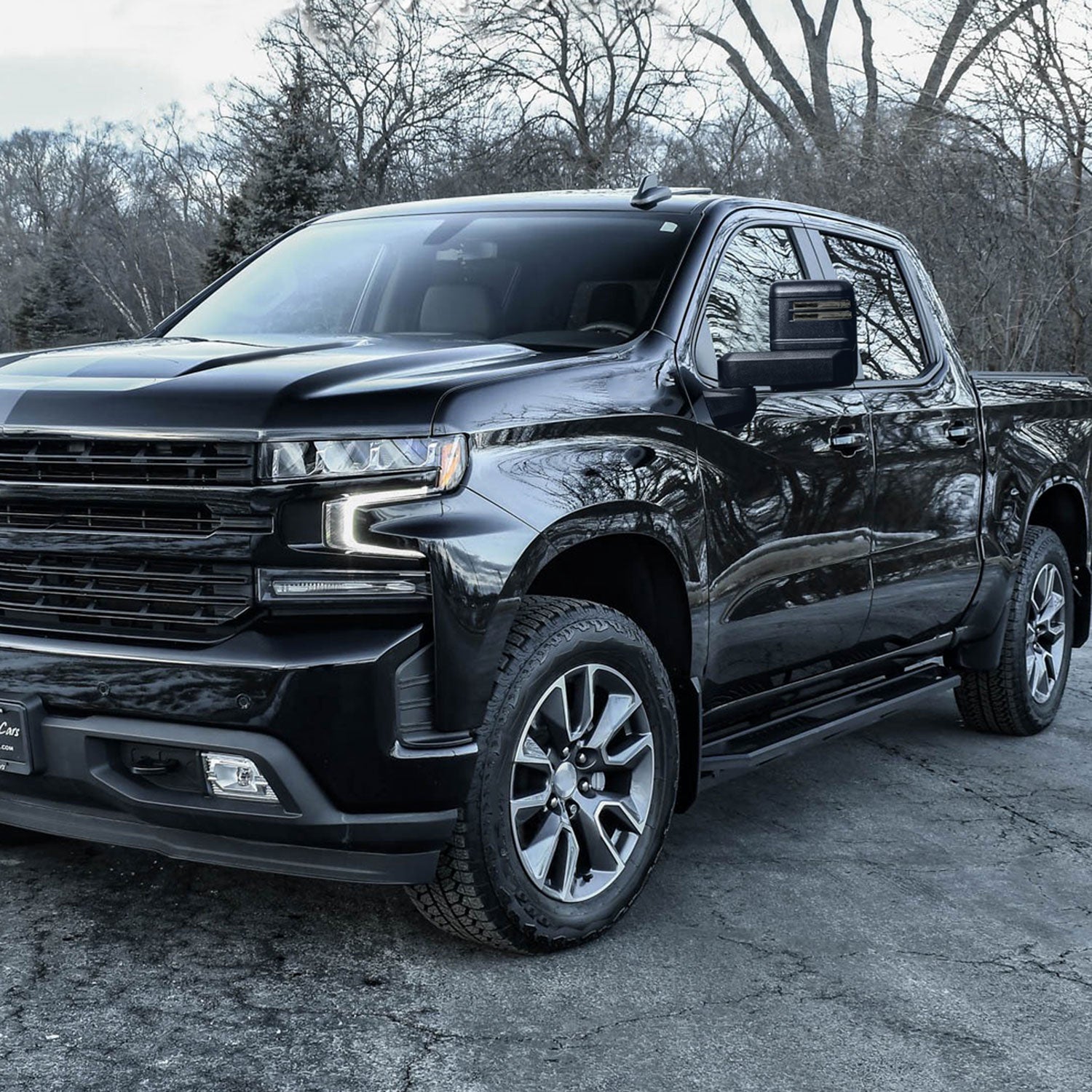 2019-2023 Chevy Silverado 1500 Heated Black Towing Mirrors Smoke & Turn Signal