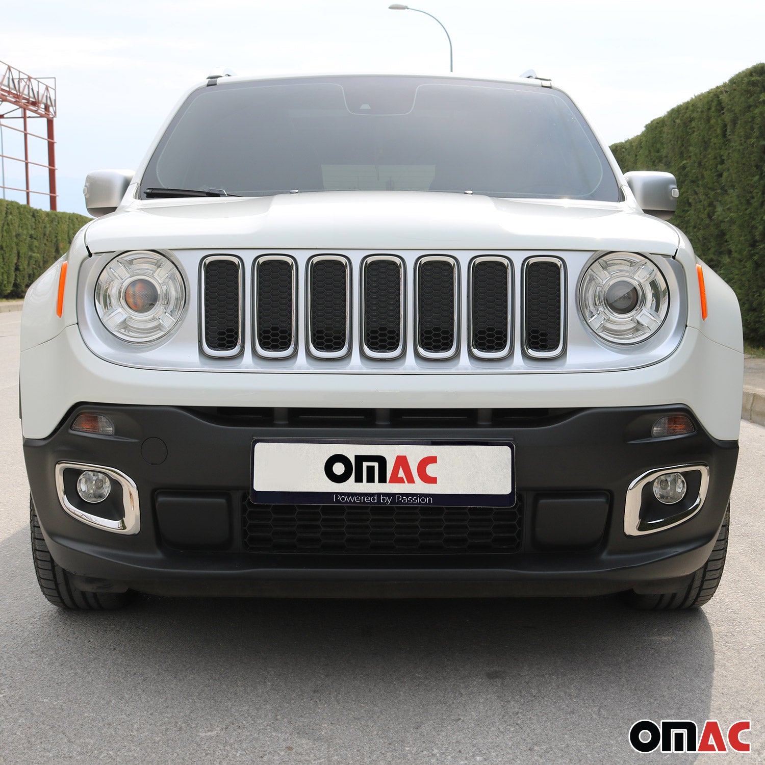 2015-2018 Jeep Renegade Fog Light Lamp Bezel Cover Steel Silver 2 Pcs