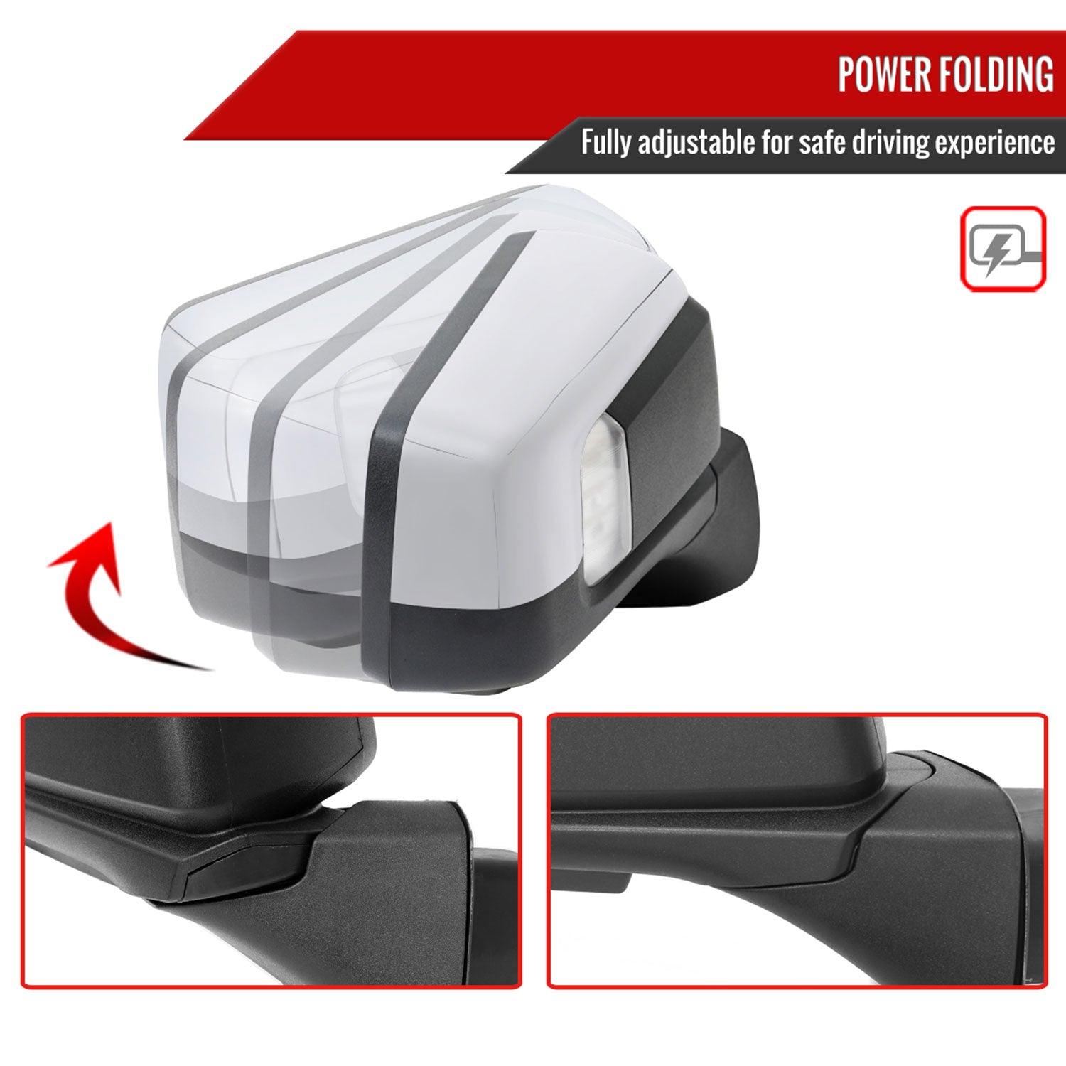 2019-2024 GMC Sierra 1500 Chrome Auto-Fold Side Mirror Passenger Side