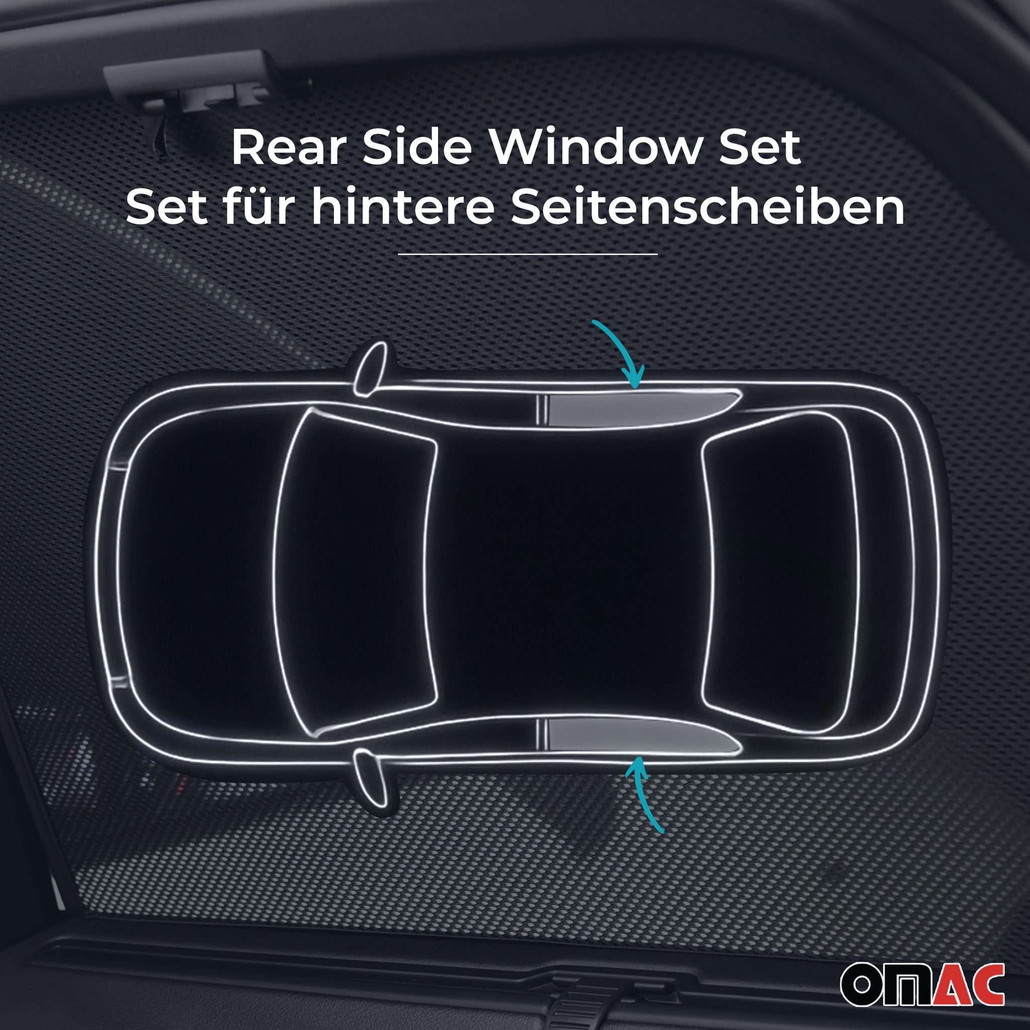 2010-2017	Volvo	XC60 Side Rear Window Curtain Mesh Black 2Pcs