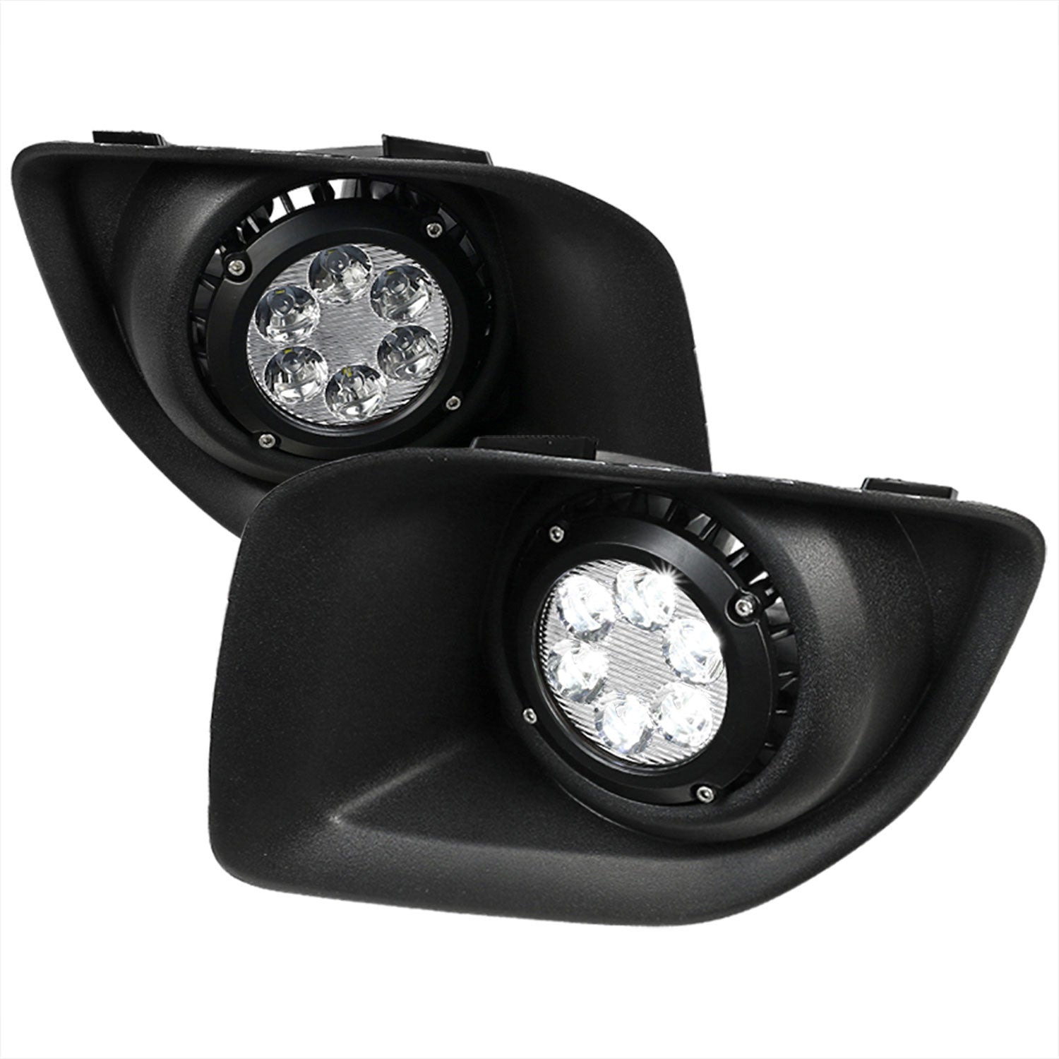 2015-2018 GMC Canyon 6-LED Fog Lights Kit Chrome Housing/Clear Lens