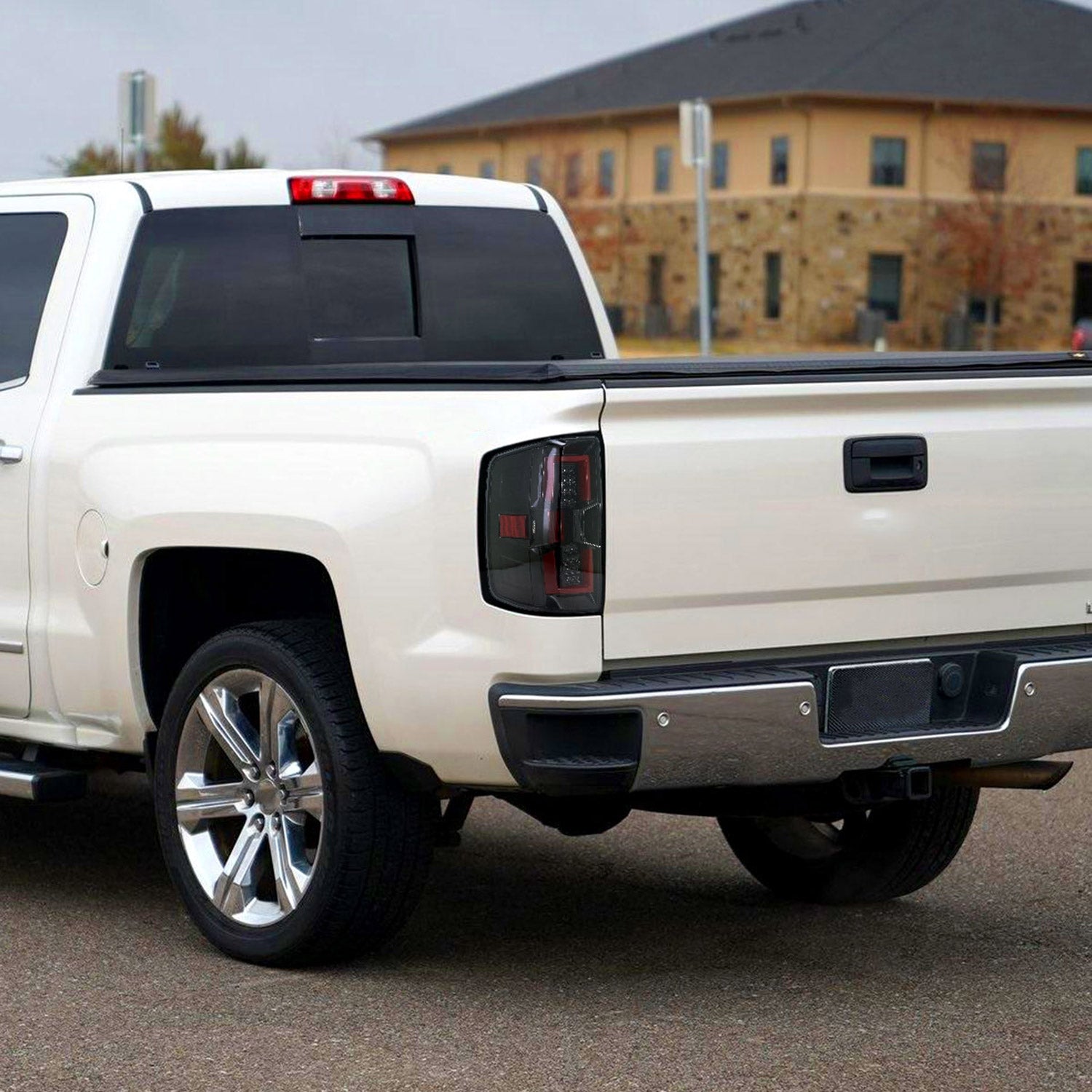 2014-2018 Chevy Silverado 1500 2500HD /Sierra 3500HD LED Tail Lights Jet Black