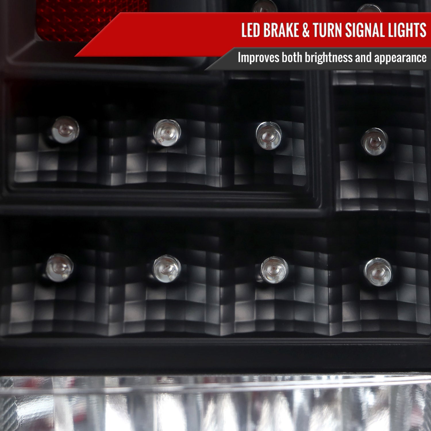 2015-2020 Chevy Tahoe/Suburban LS LT LTZ Premier Red Bar LED Tail Lights Black