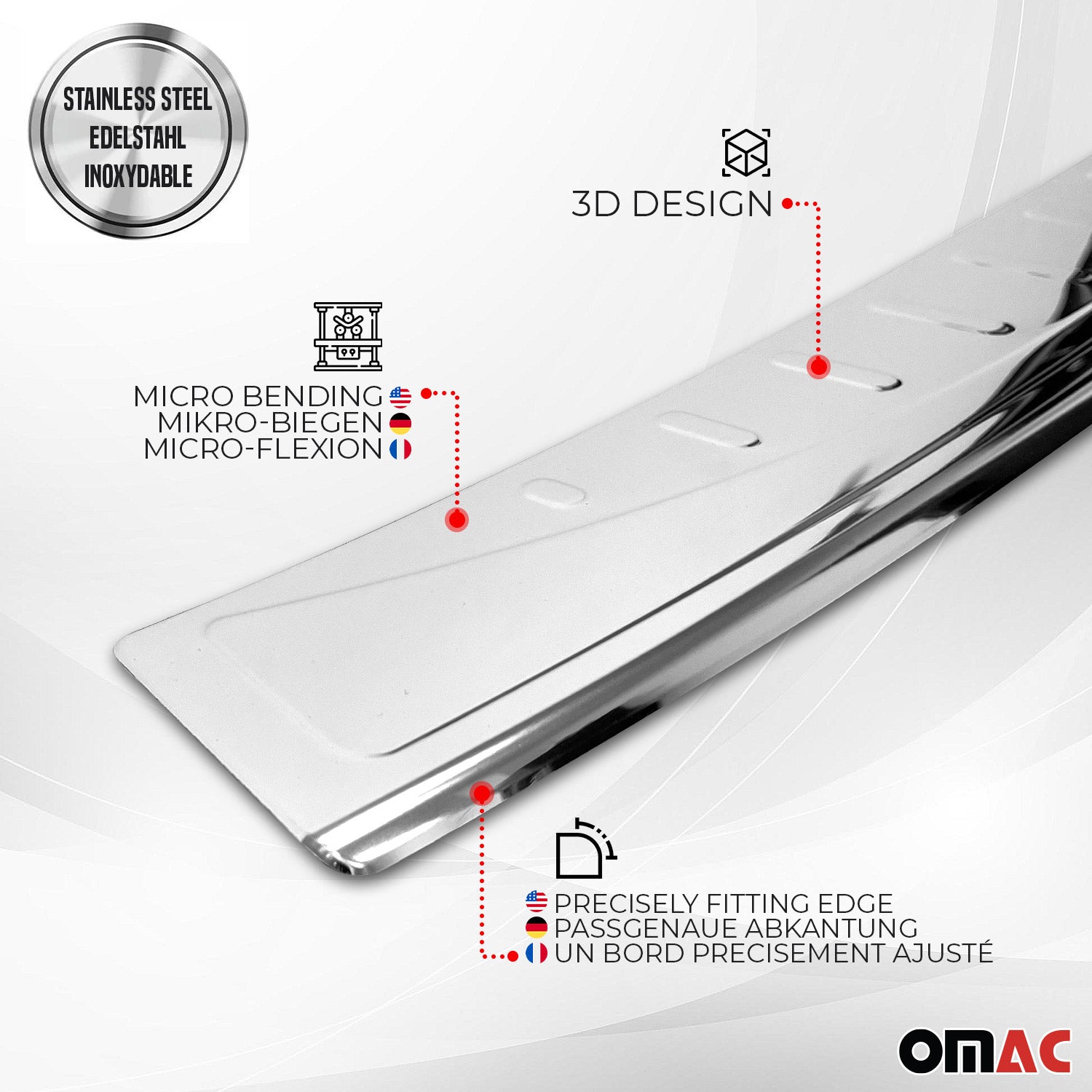 2019-2024 Jeep Renegade Trunk Sill Cover Bumper Guard Protector Steel Silver