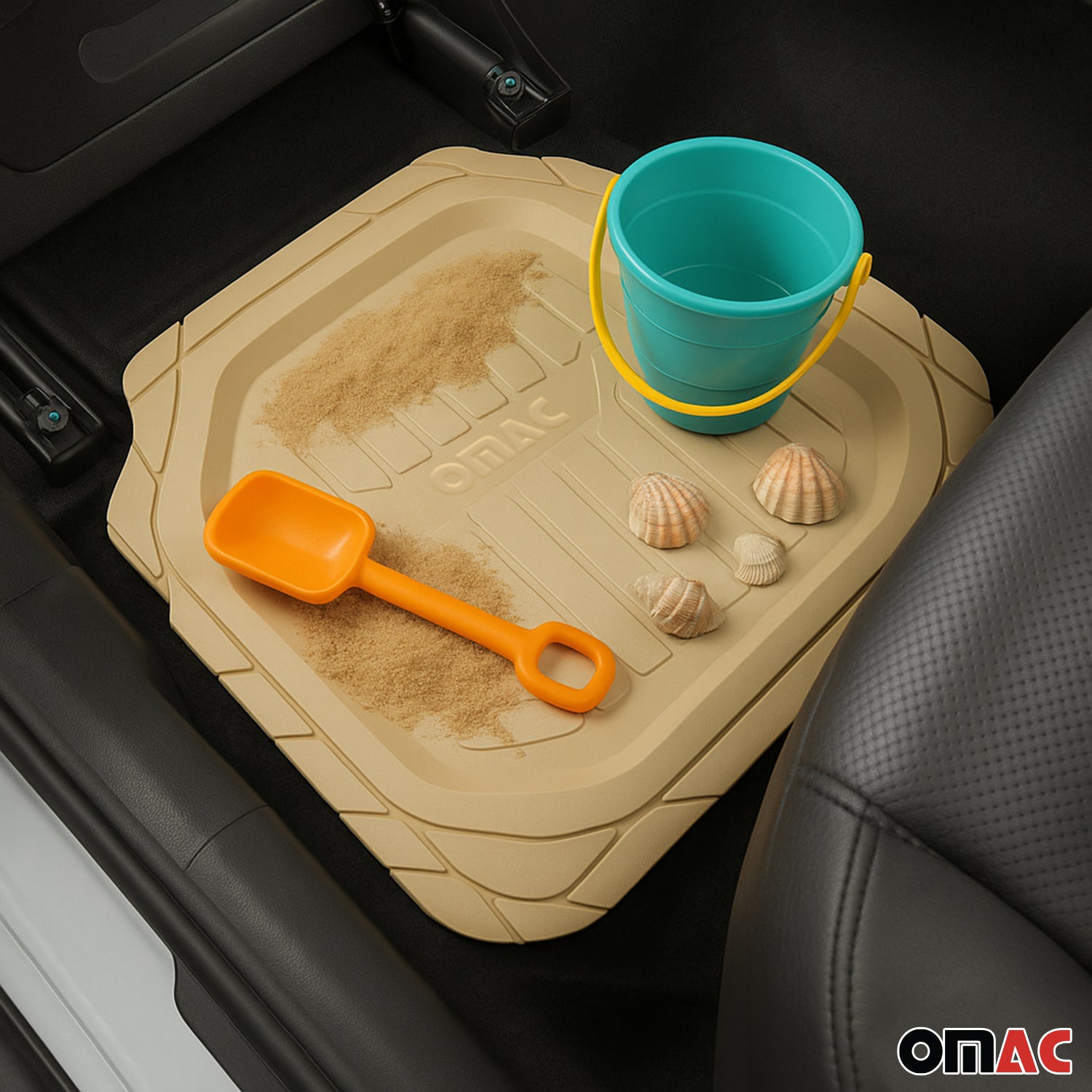 Lincoln Heavy Duty Trim to fit Floor Mats Liner Tan All Weather 4Pcs