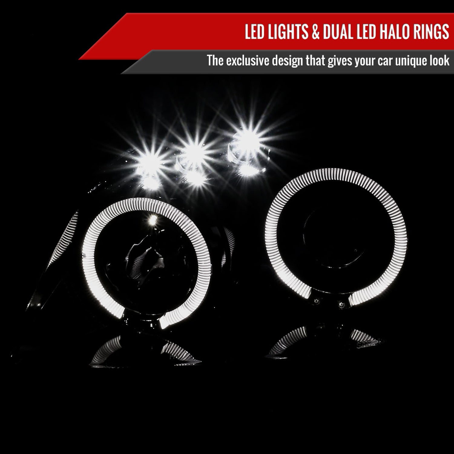 2005-2010 Chevy Cobalt Pontiac G5/Pursuit Dual Halo Projector Headlights Smoke