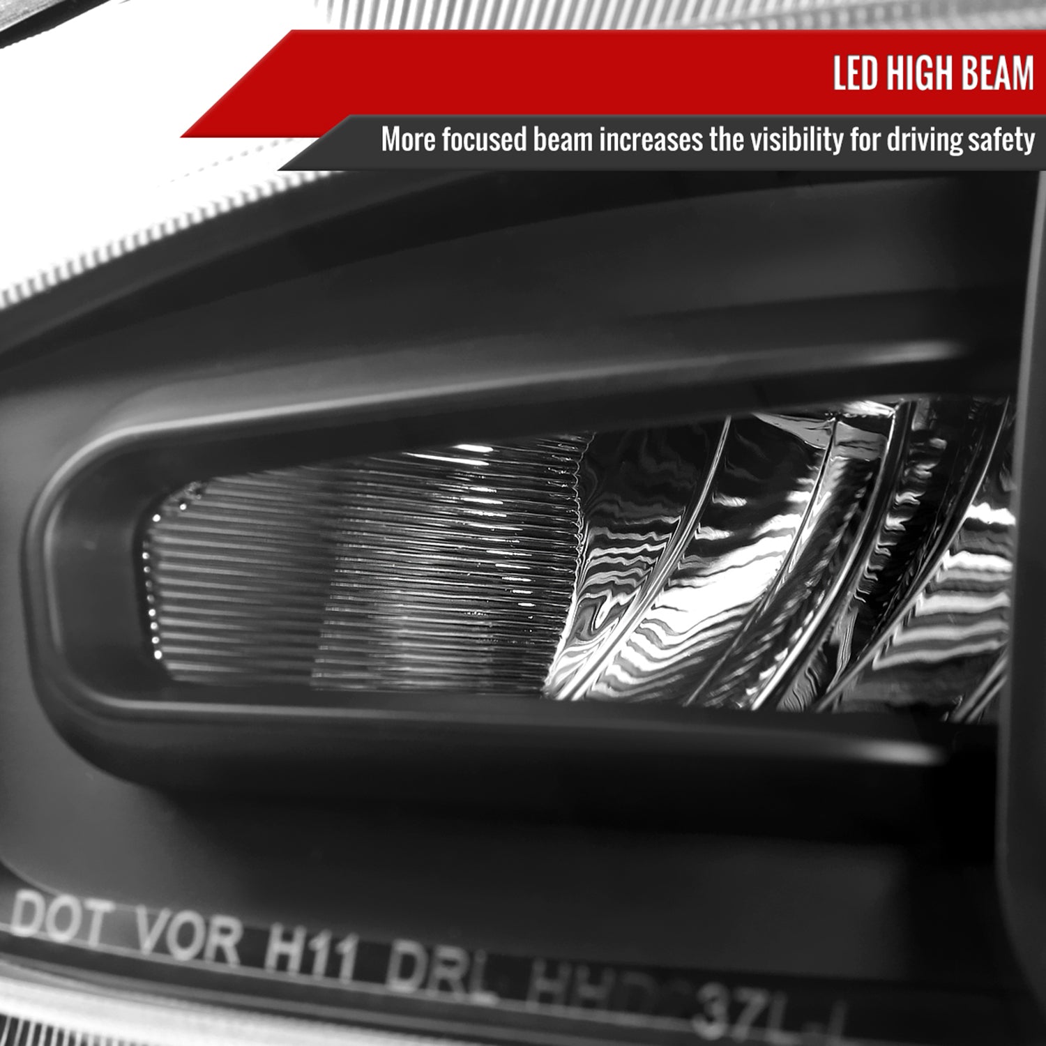 2016-2021 Honda Civic Projector Headlights LED Sequential Turn Signal Black