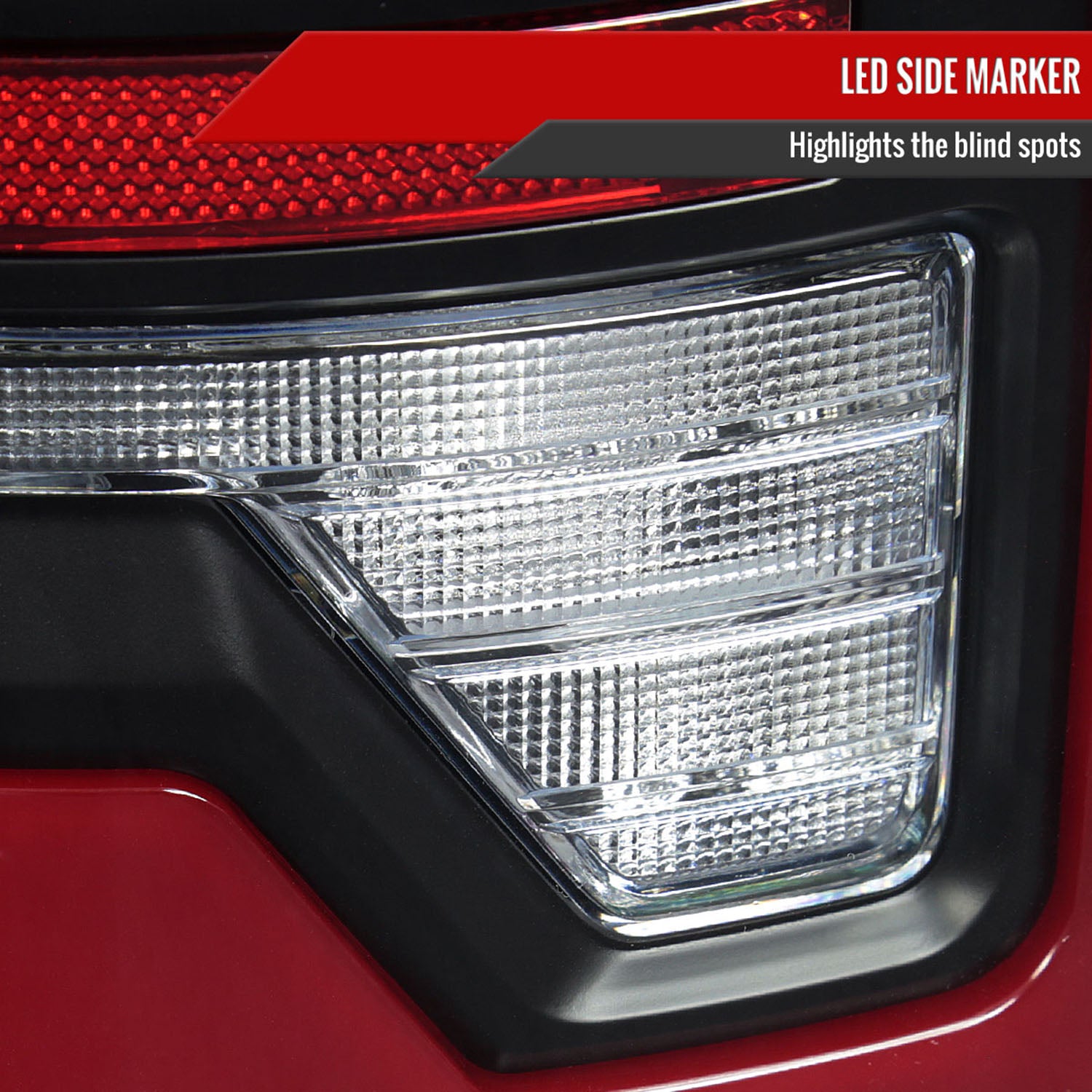 2002-2006 Dodge RAM 1500/2500/3500 Red LED Bar Tail Lights Matte Black/Clear