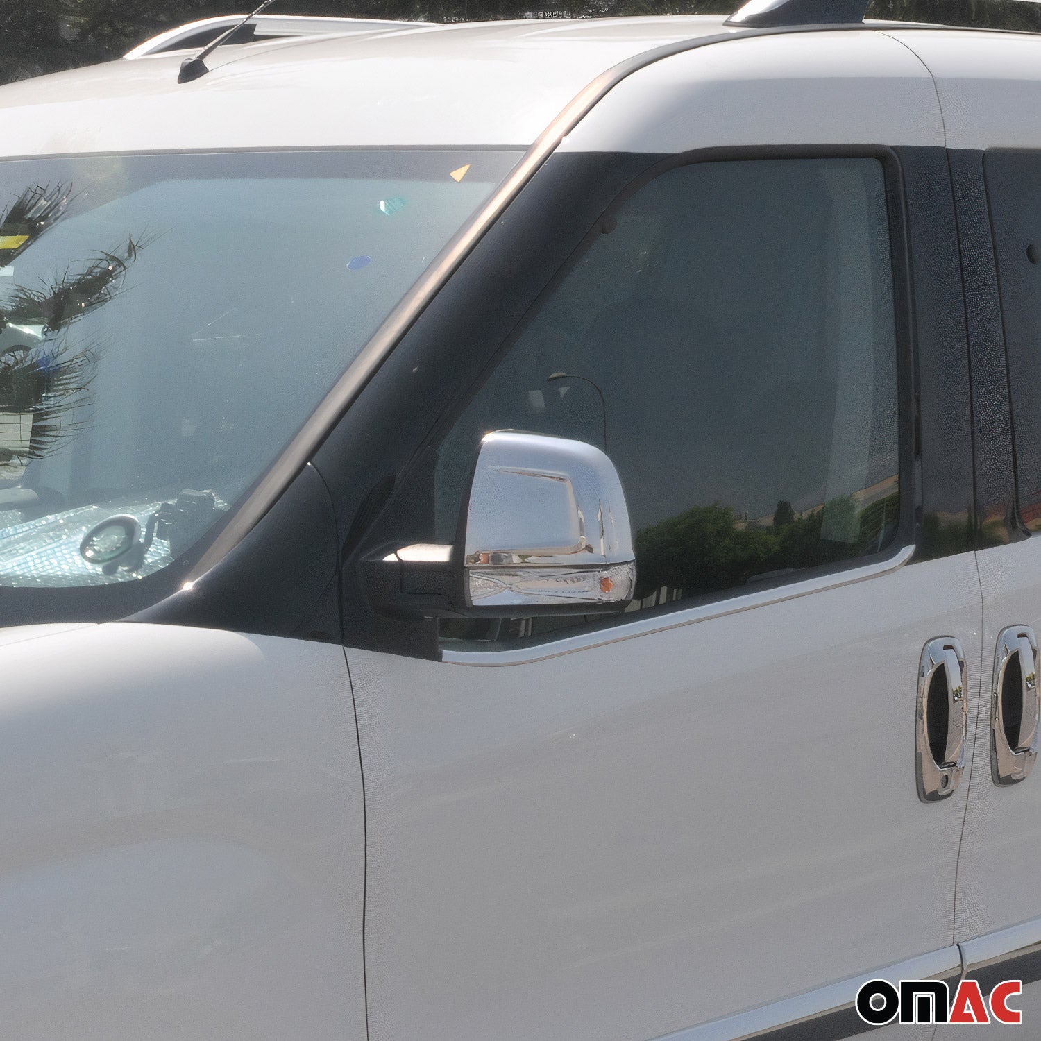 2015-2022 RAM ProMaster City Side Mirror Cover Caps Stainless Steel Silver 2 Pcs