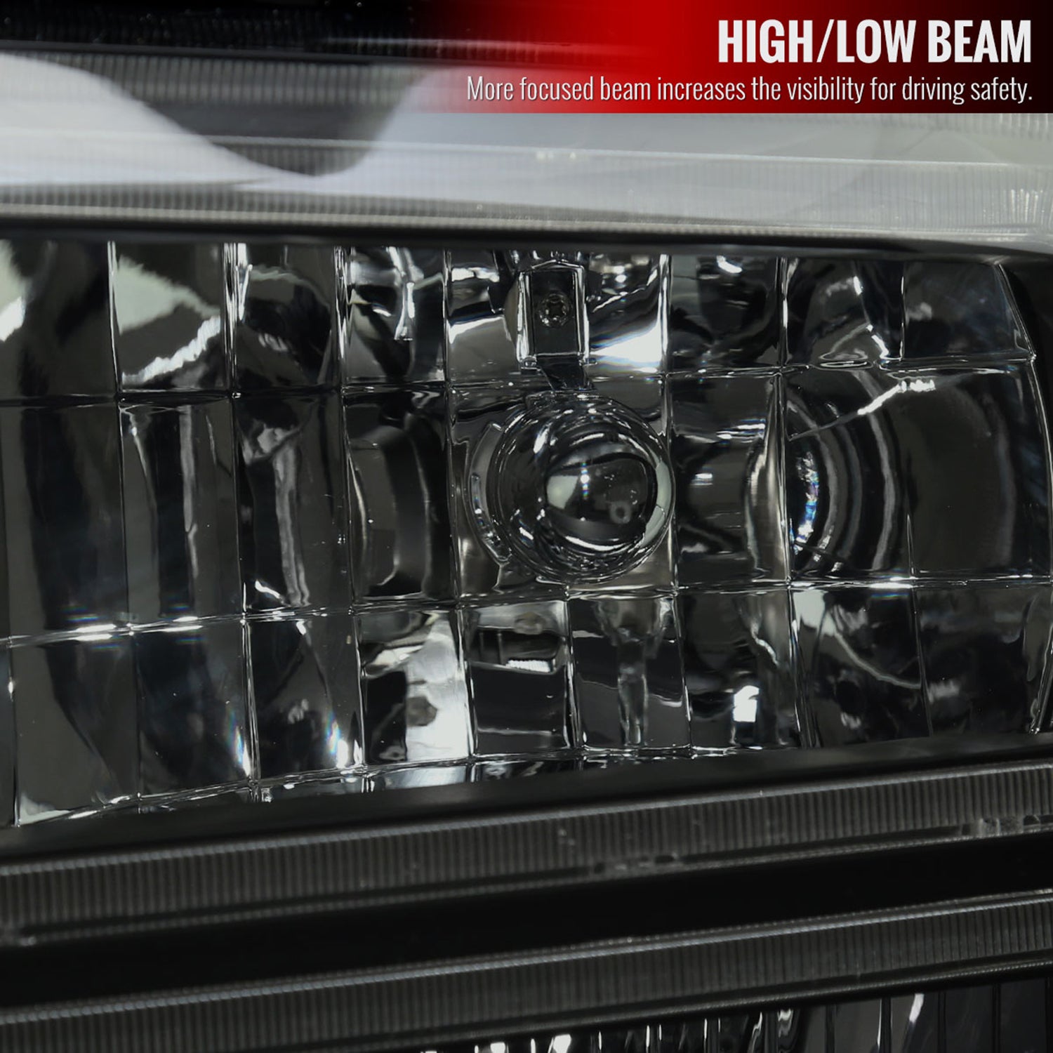 2005-2007 Ford F-250/350/450 SuperDuty Dual LED C-Bar Factory Headlights Black