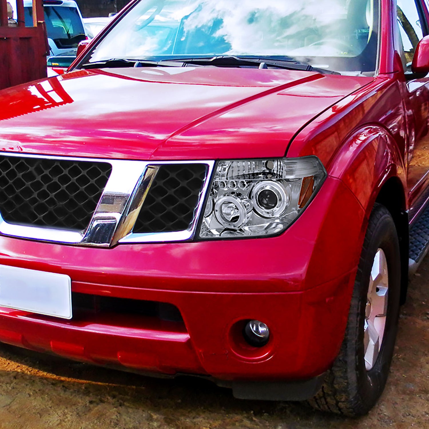 2005-2007 Nissan Pathfinder/ 05-2008 Frontier Dual Halo Headlights Chrome