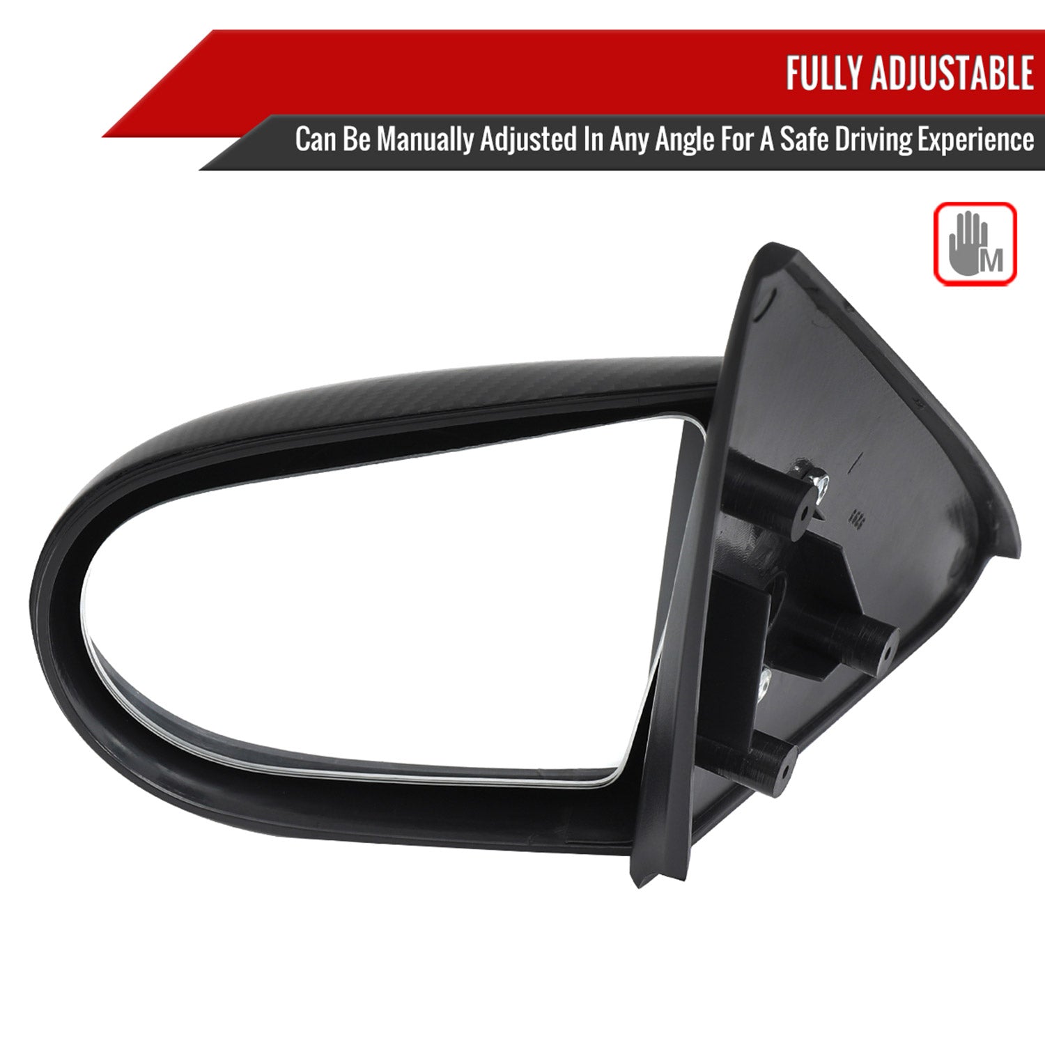 1992-1995 Honda Civic Carbon Fiber Shell Manual Adjustable Spoon Mirrors