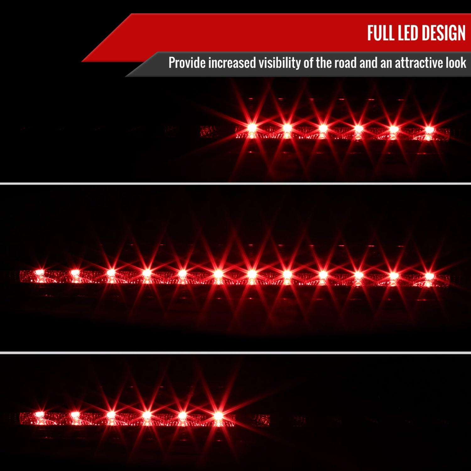 1999-2004 Ford Mustang LED 3rd Brake Light Chrome Housing/Clear Lens