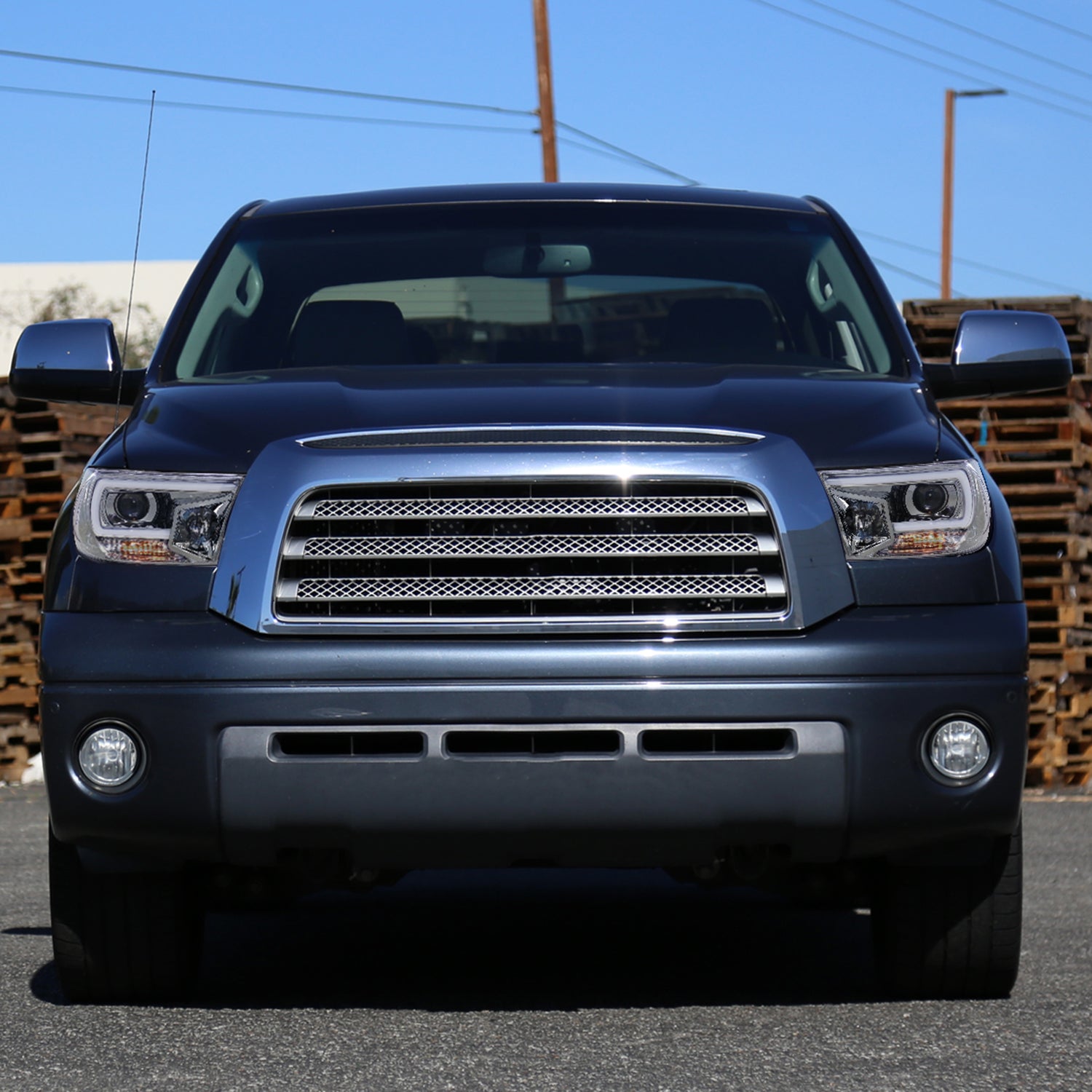 2007-2013 Toyota Tundra/ 2008-2017 Sequoia LED C-Bar Projector Headlights Chrome