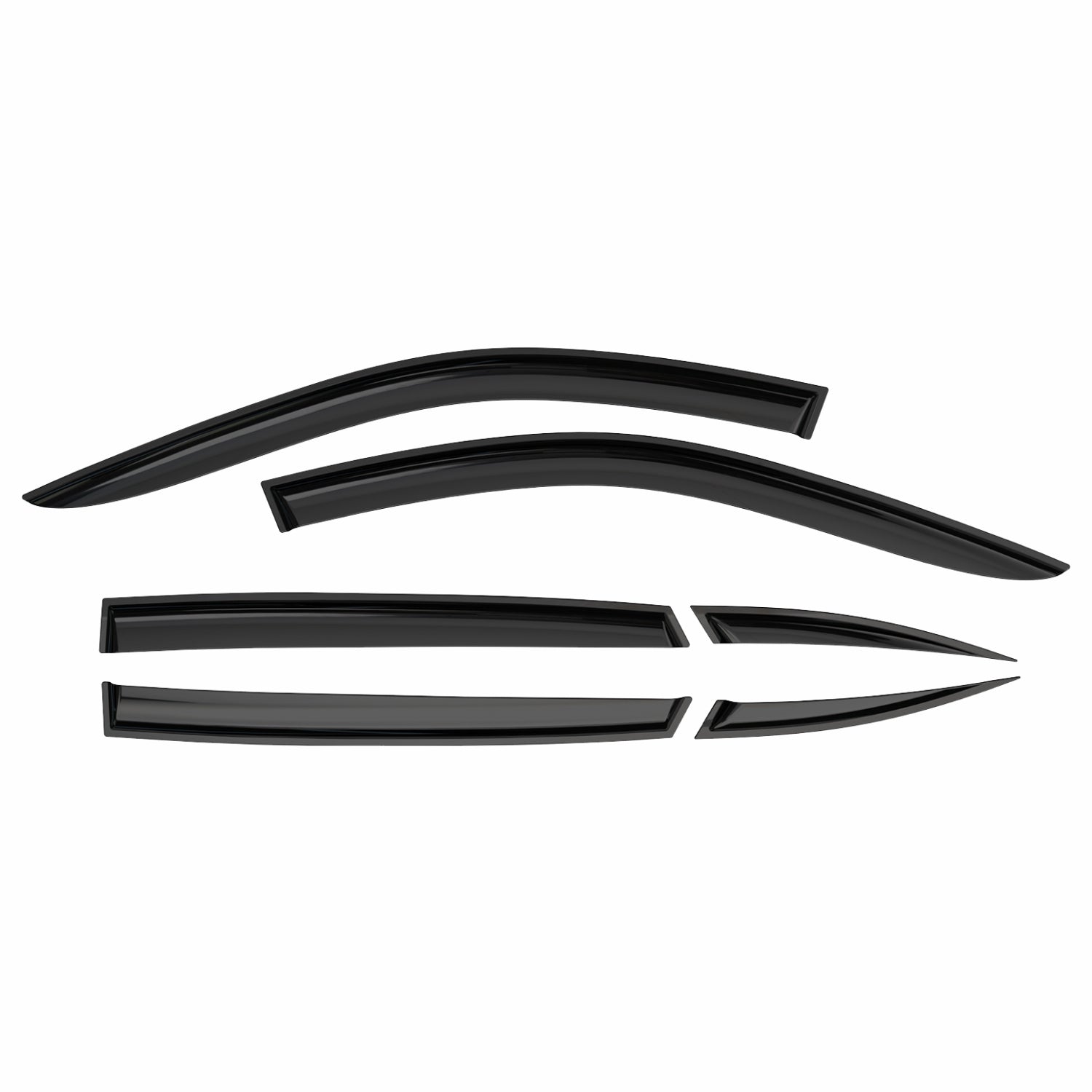 Clim Art Wind Deflectors for Toyota Grand Highlander 2024-2025 Smoke 6 Pcs