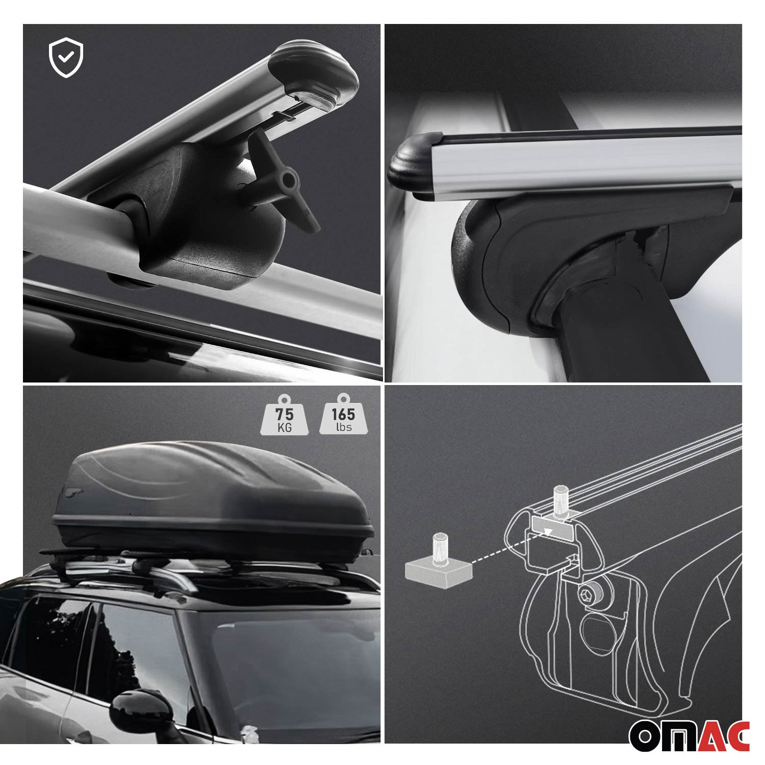 2022-2026 Kia Carnival Roof Rack Cross Bars Silver