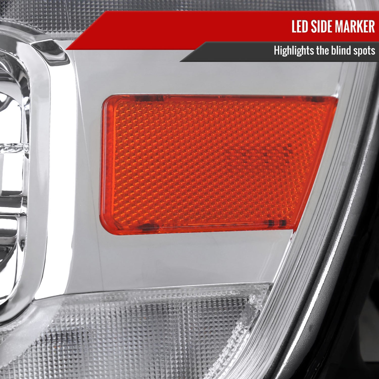 2019-2024 Dodge RAM 1500 LED Turn Signal Projector Headlights Chrome