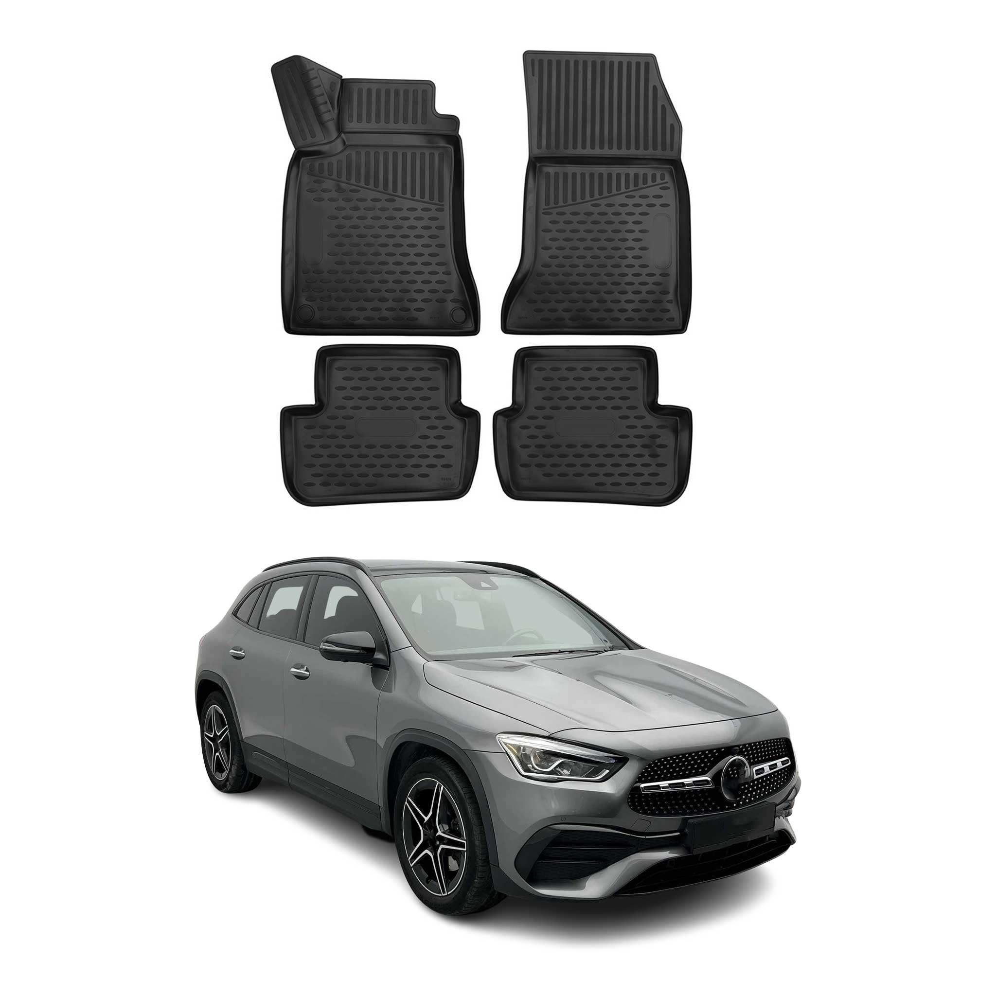 2015-2020 Mercedes GLA Class X156 Floor Mats Liners Full Set All Weather Black