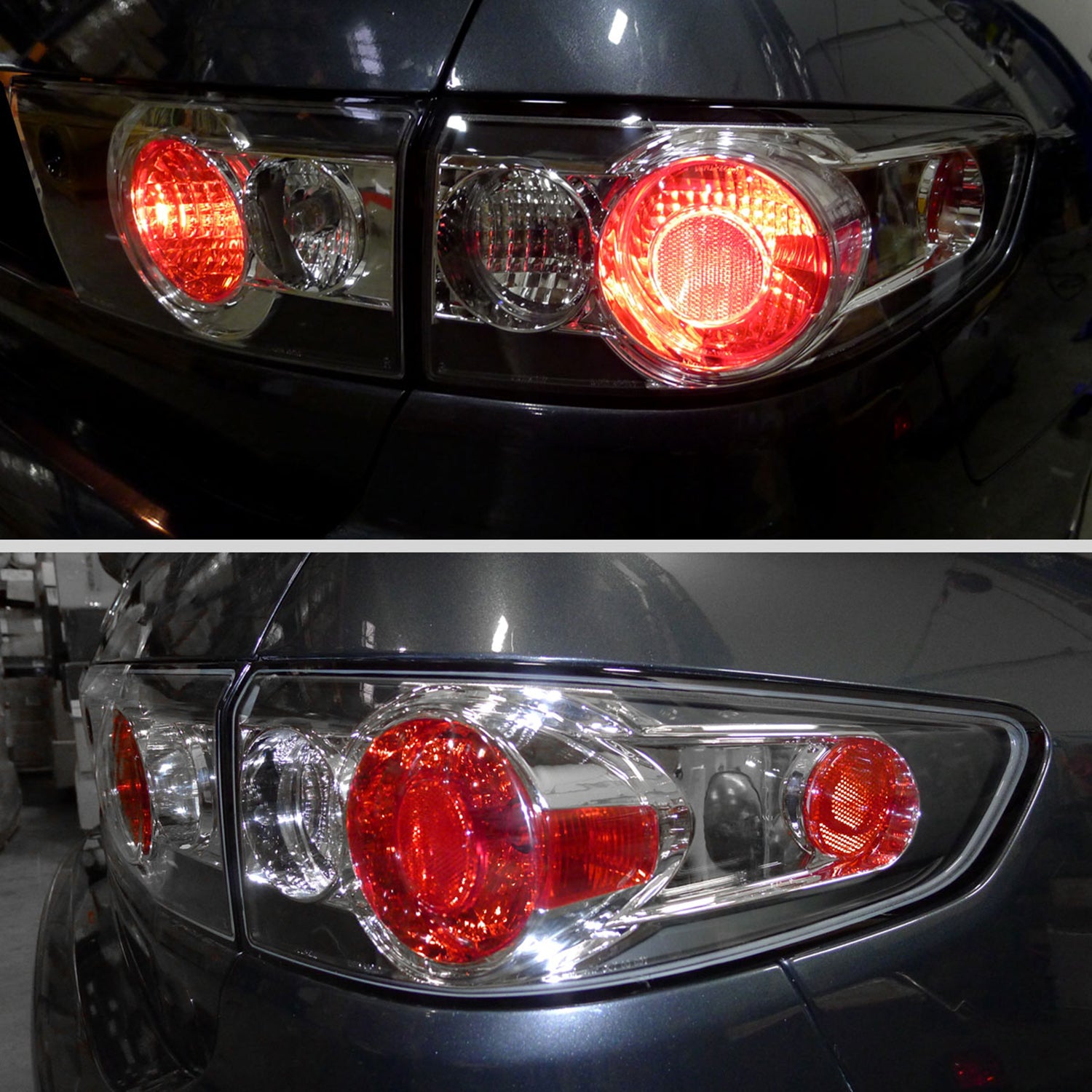 2003-2005 Honda Accord Sedan Tail Lights Matte Black Housing/Clear Lens