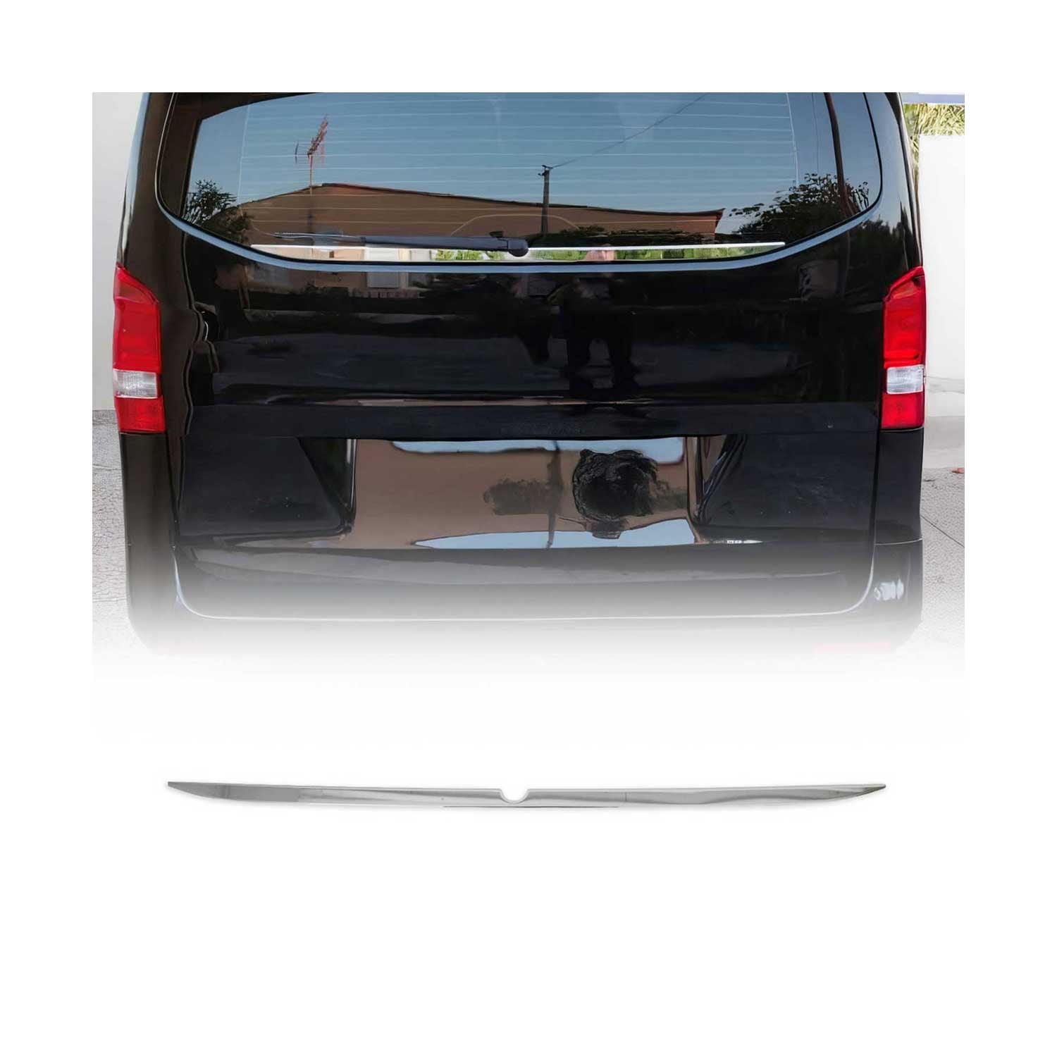 2016-2024 Mercedes Metris Trunk Window Molding Trim Streamer Stainless Steel
