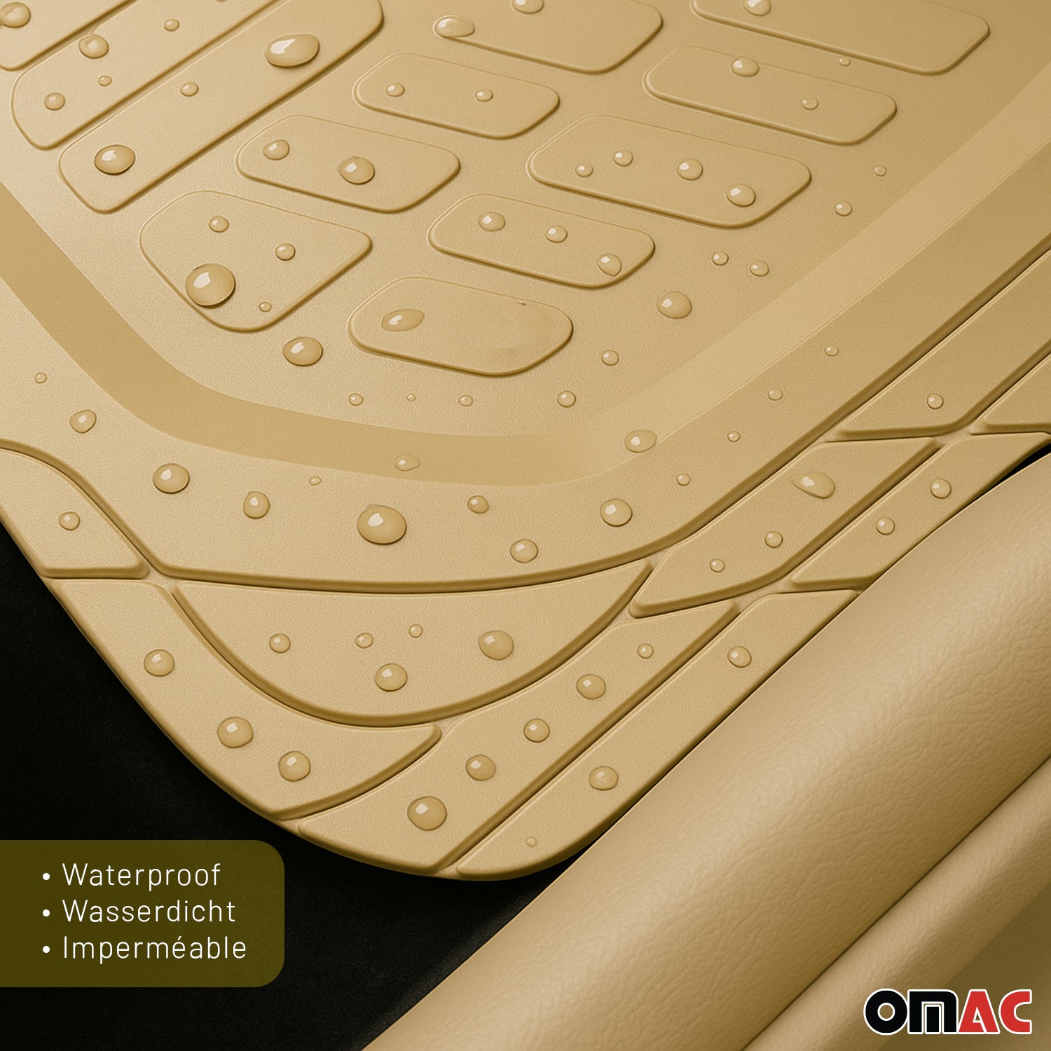 Ford Transit Connect Heavy Duty Trim to fit Floor Mats Liner Tan All Weather 4Pcs