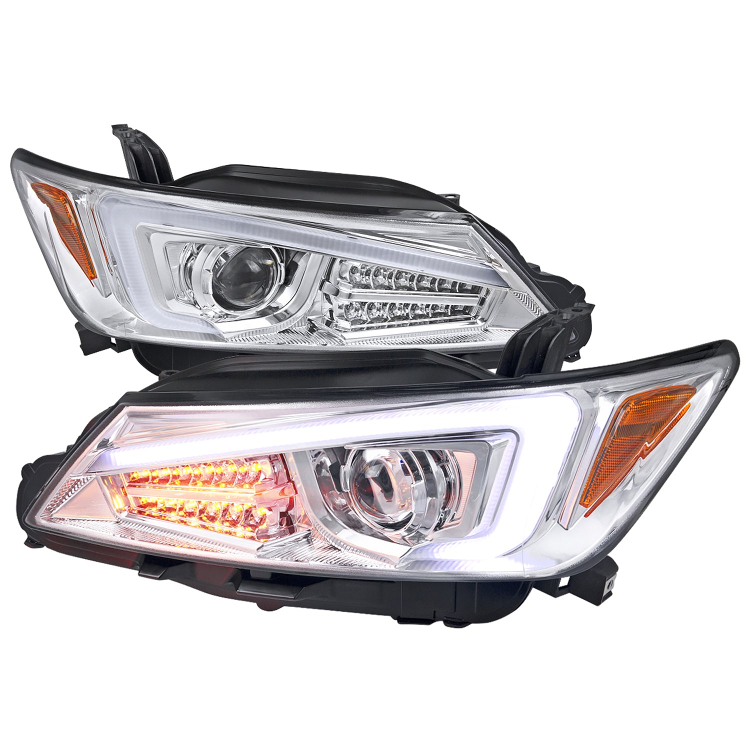 2011-2013 Scion tC LED Bar Projector Headlights LED Turn Signal Lights Chrome