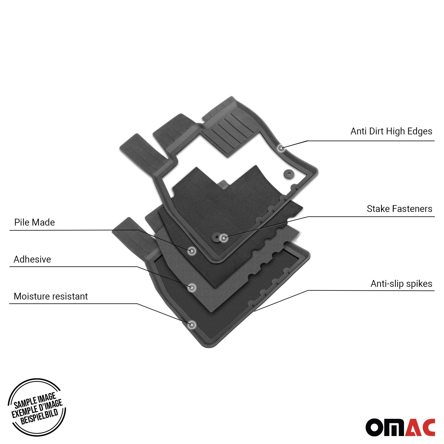 2017-2025 Mazda CX-5 2.gen Floor Mats Liners Full Set All Weather Black
