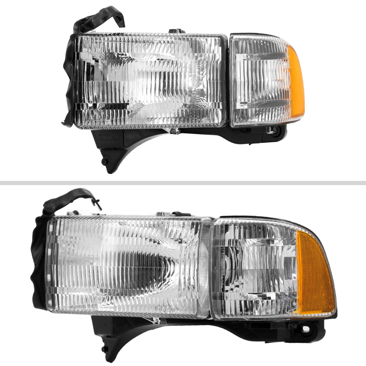 1994-2001 Dodge RAM 1500/2500/3500 Factory Headlights and Corner Lights Chrome