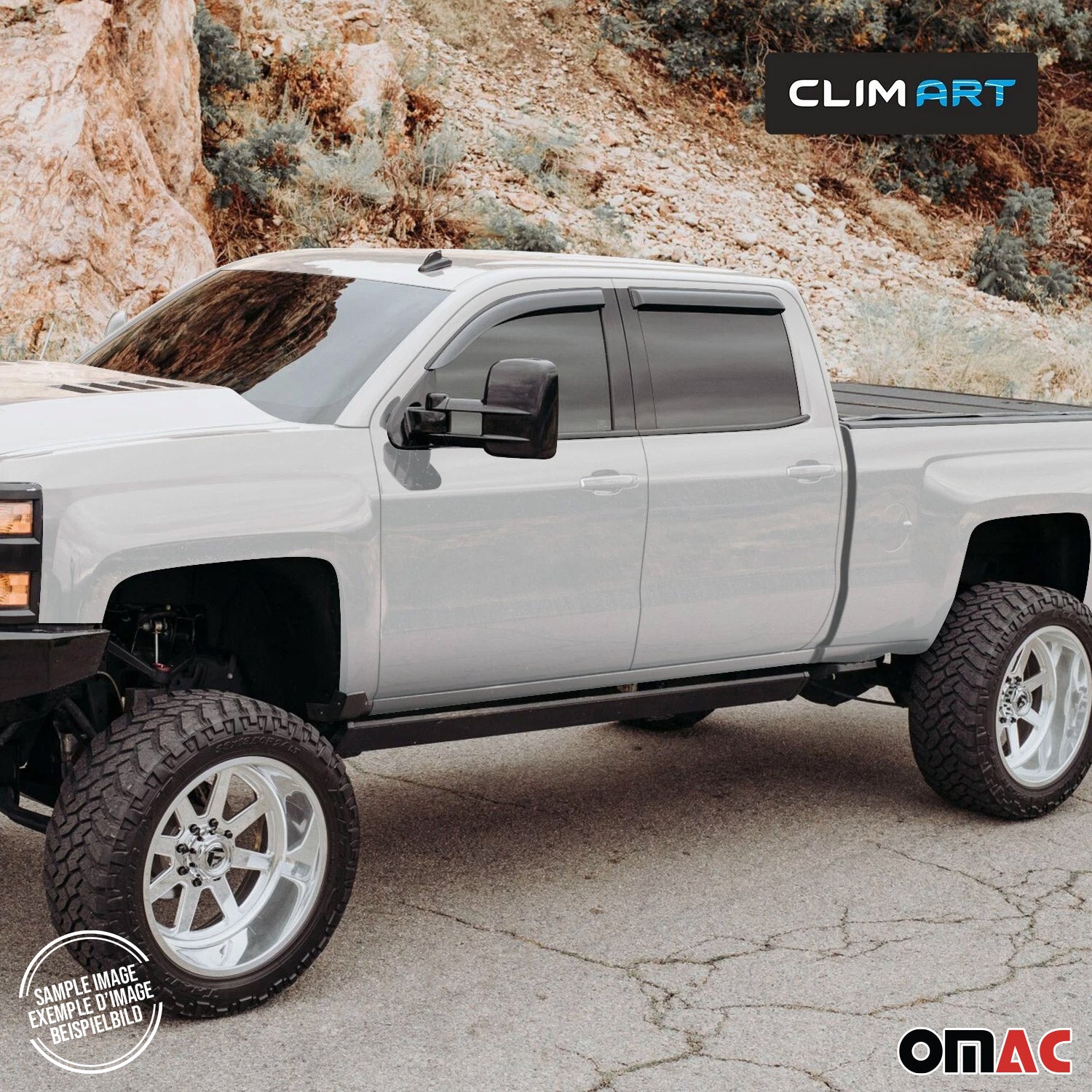 Clim Art Wind Deflectors for Ford F150 Raptor F250 F550 2017-2025 SuperCab 4 pcs