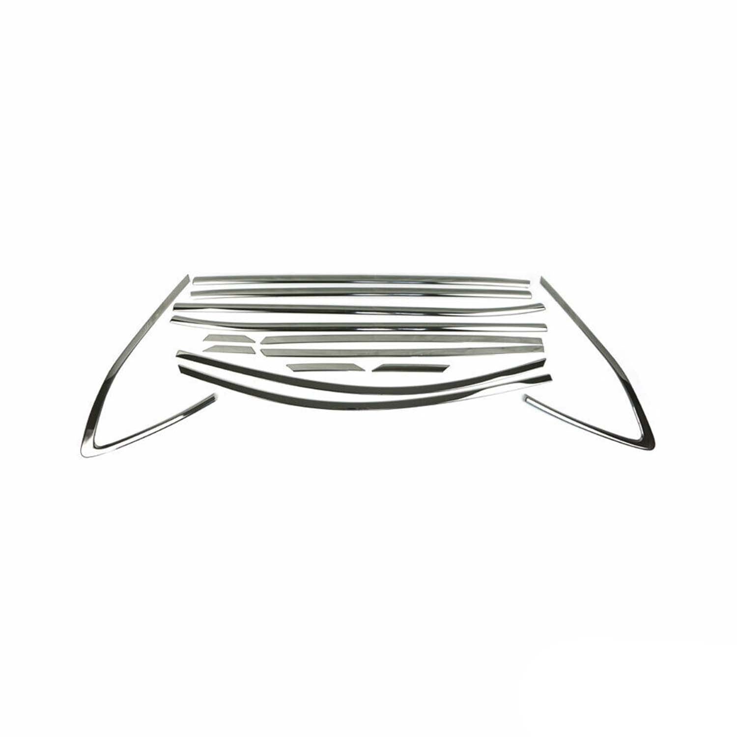 2016-2021 Hyundai Tucson Window Molding Trim Streamer Stainless Steel Dark 14 Pcs