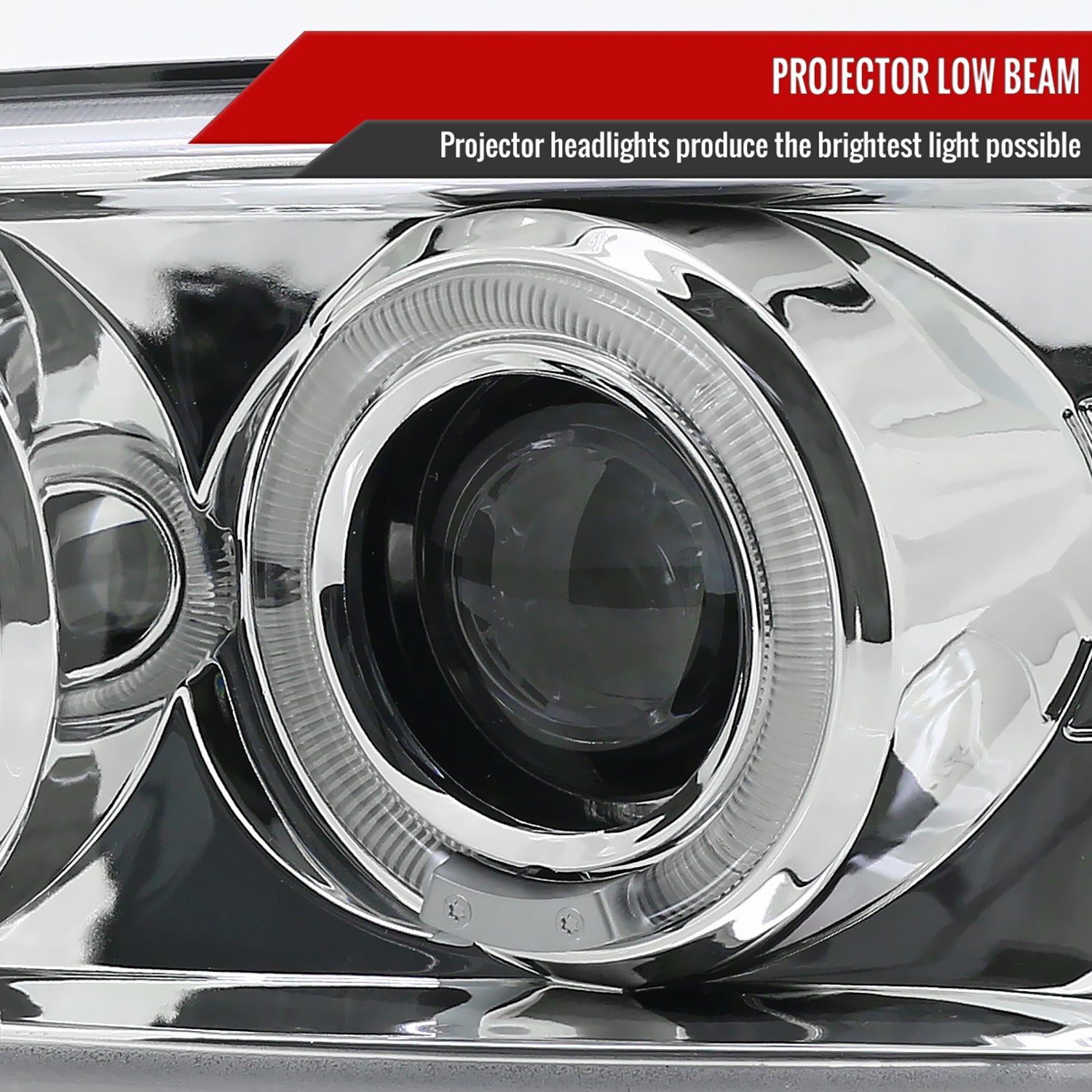 1999-2006 GMC Sierra/Yukon/Yukon XL Dual Halo Projector Headlights Chrome