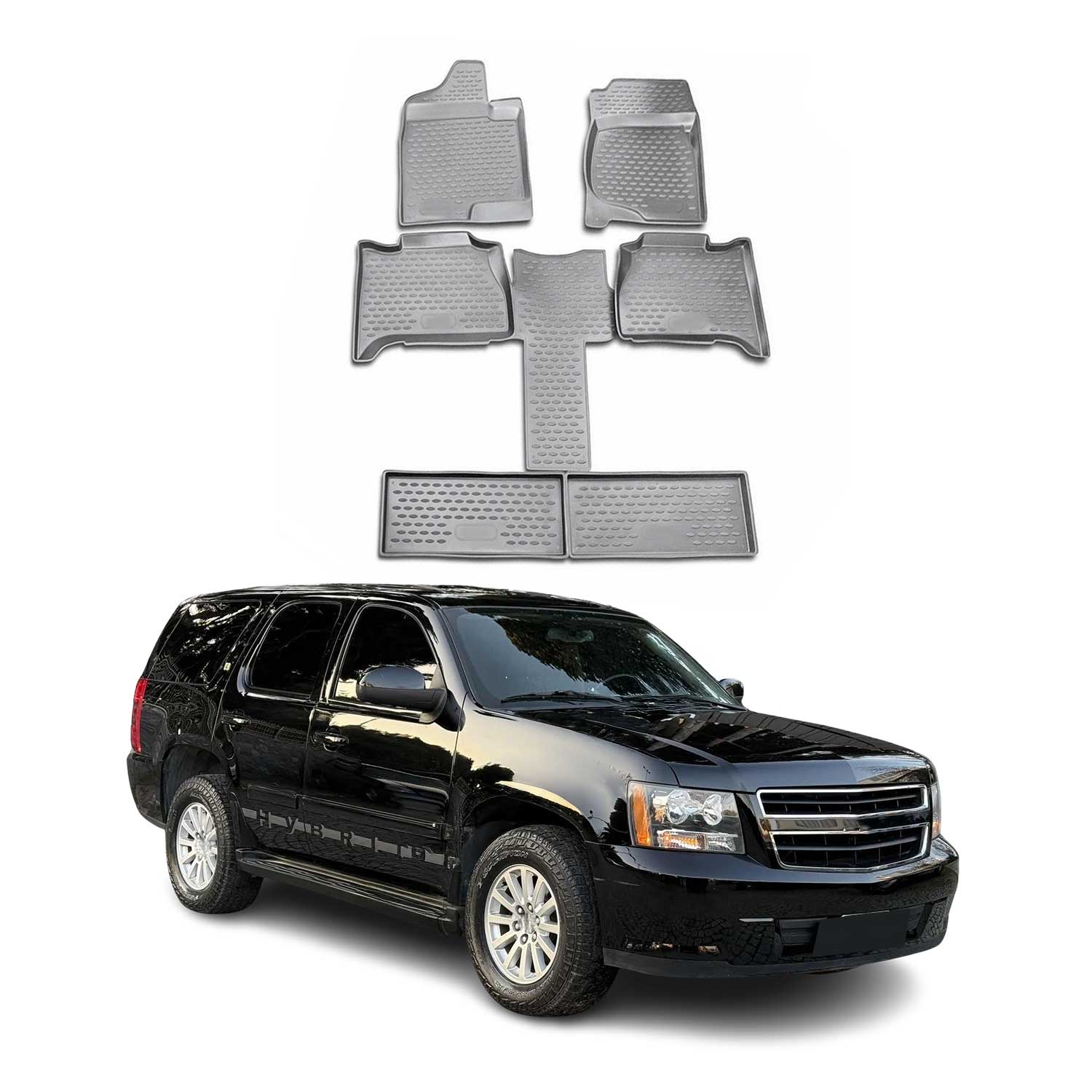 2006-2014 GMC Yukon Floor Mats Liners Full Set All Weather Gray