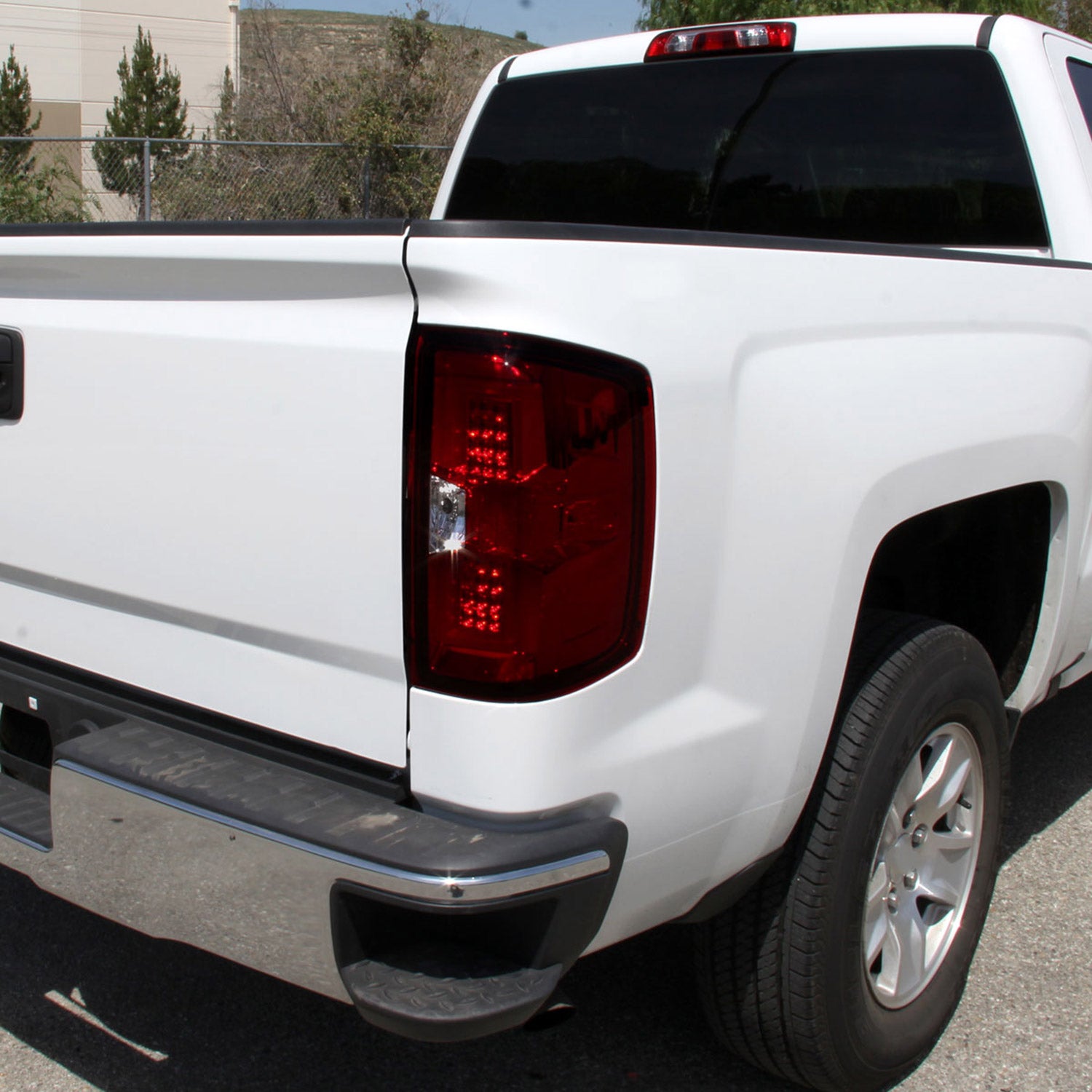 2014-2018 Chevy Silverado 1500 2500HD/Sierra 3500HD LED Tail Lights Red Smoke