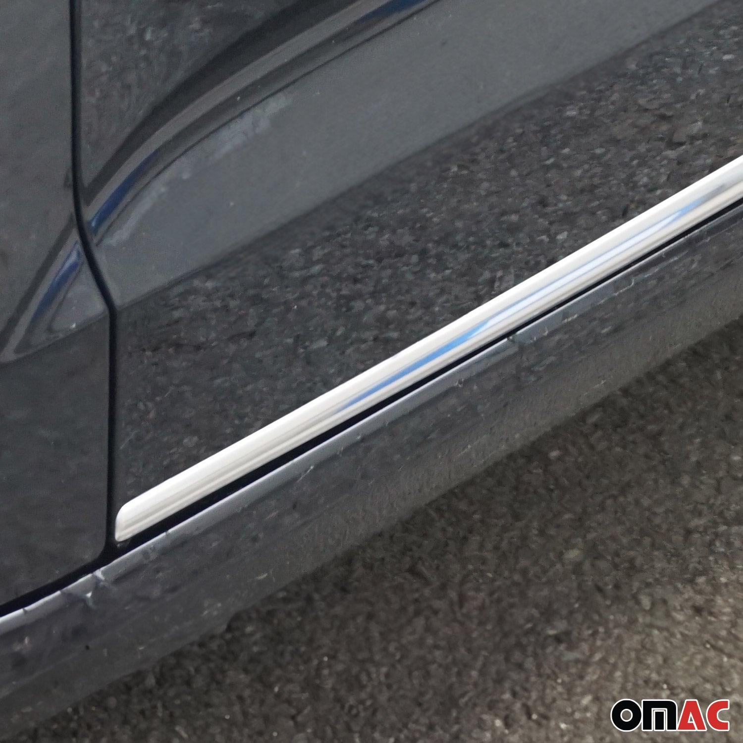 2016-2020 Dodge Neon Side Door Molding Trim Skirt Garnish Stainless Steel Silver 4 Pcs