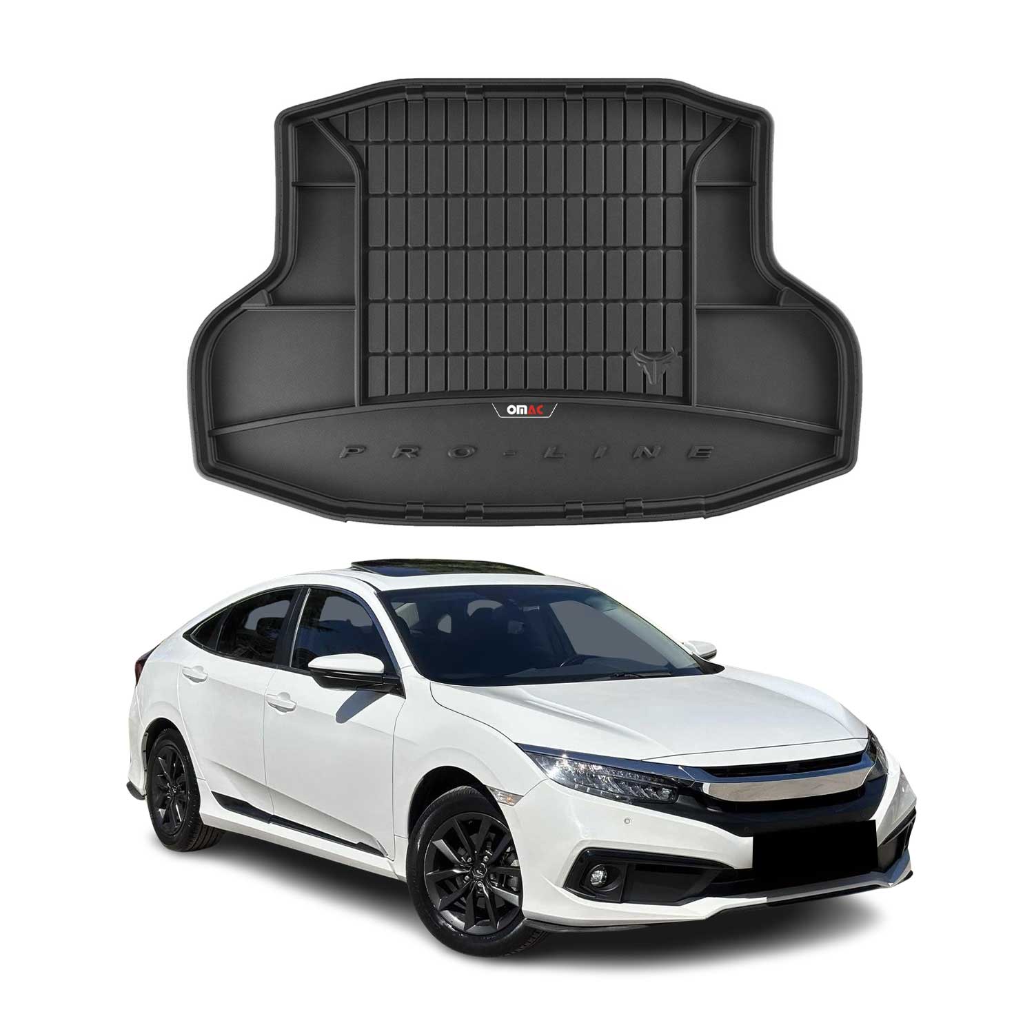 2016-2021 Honda Civic Sedan Premium Cargo Liner Trunk Mat All Weather Heavy Duty