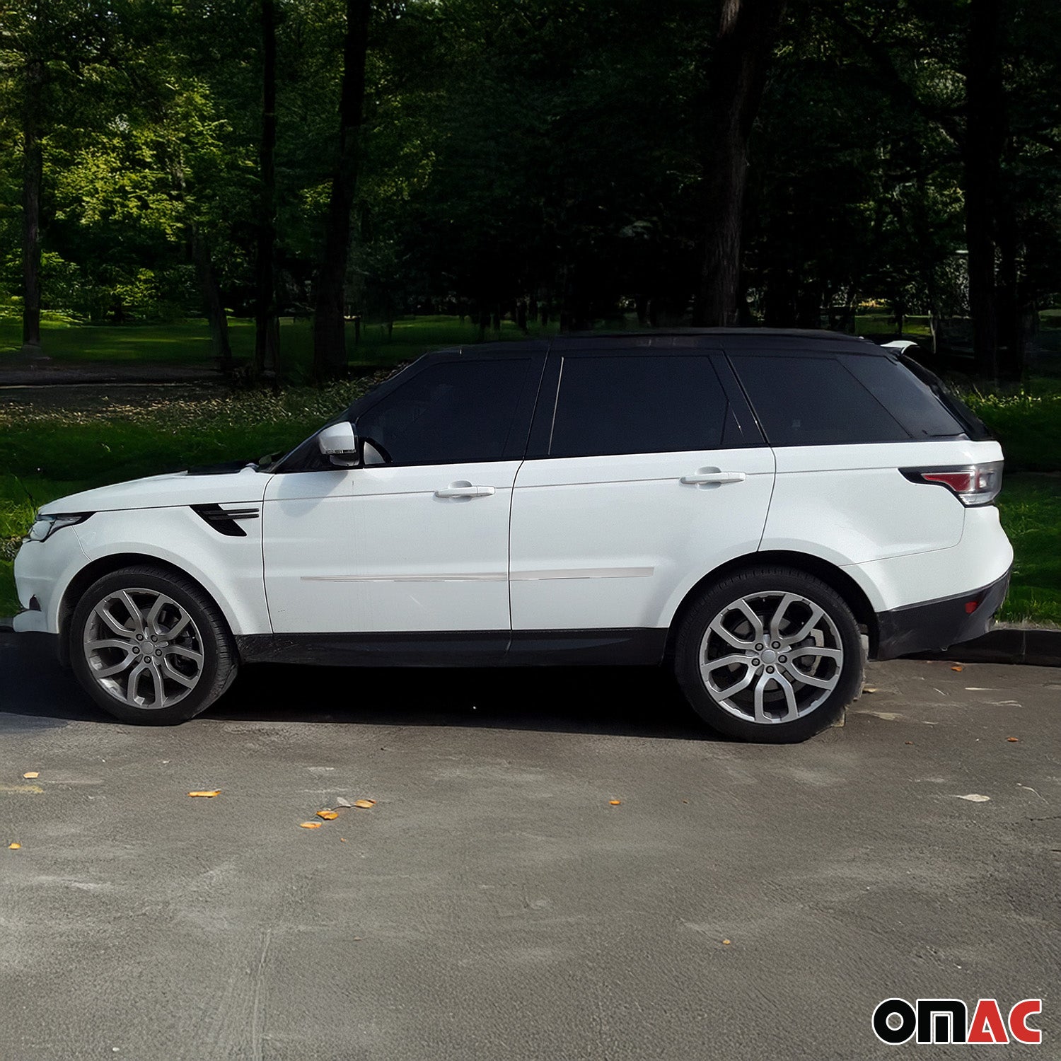 2014-2022 Land Rover Range Rover Sport Side Door Molding Trim Skirt S.Steel Silver Glossy 4 Pcs