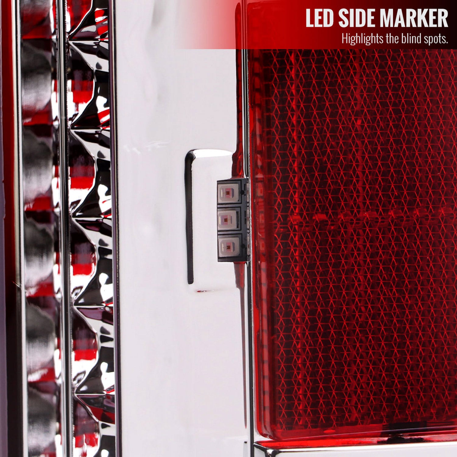 2019-2024 Dodge RAM 2500/3500 LED Sequential Signal Tail Lights Chrome/Red