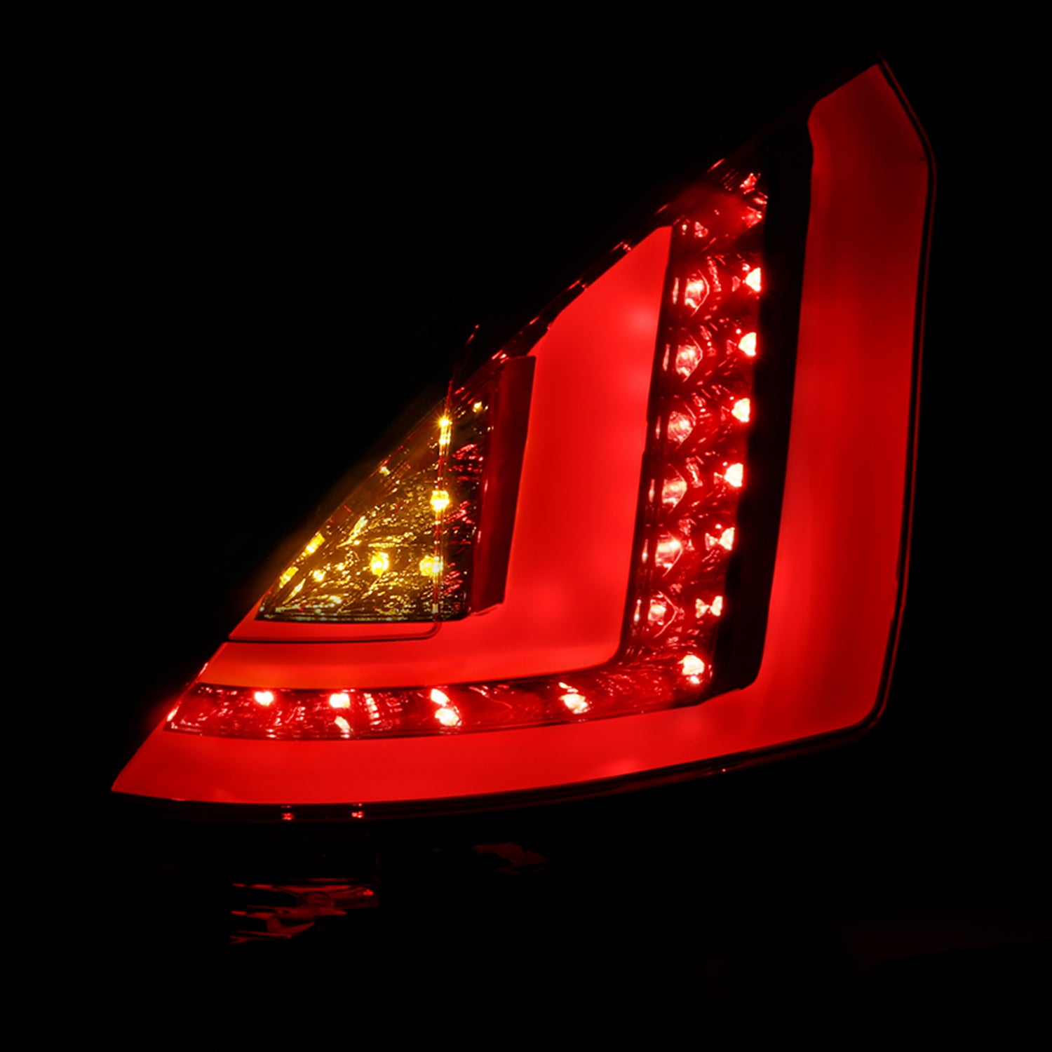 2011-2013 Ford Fiesta Hatchback LED Tail Lights Chrome Housing/Smoke Lens