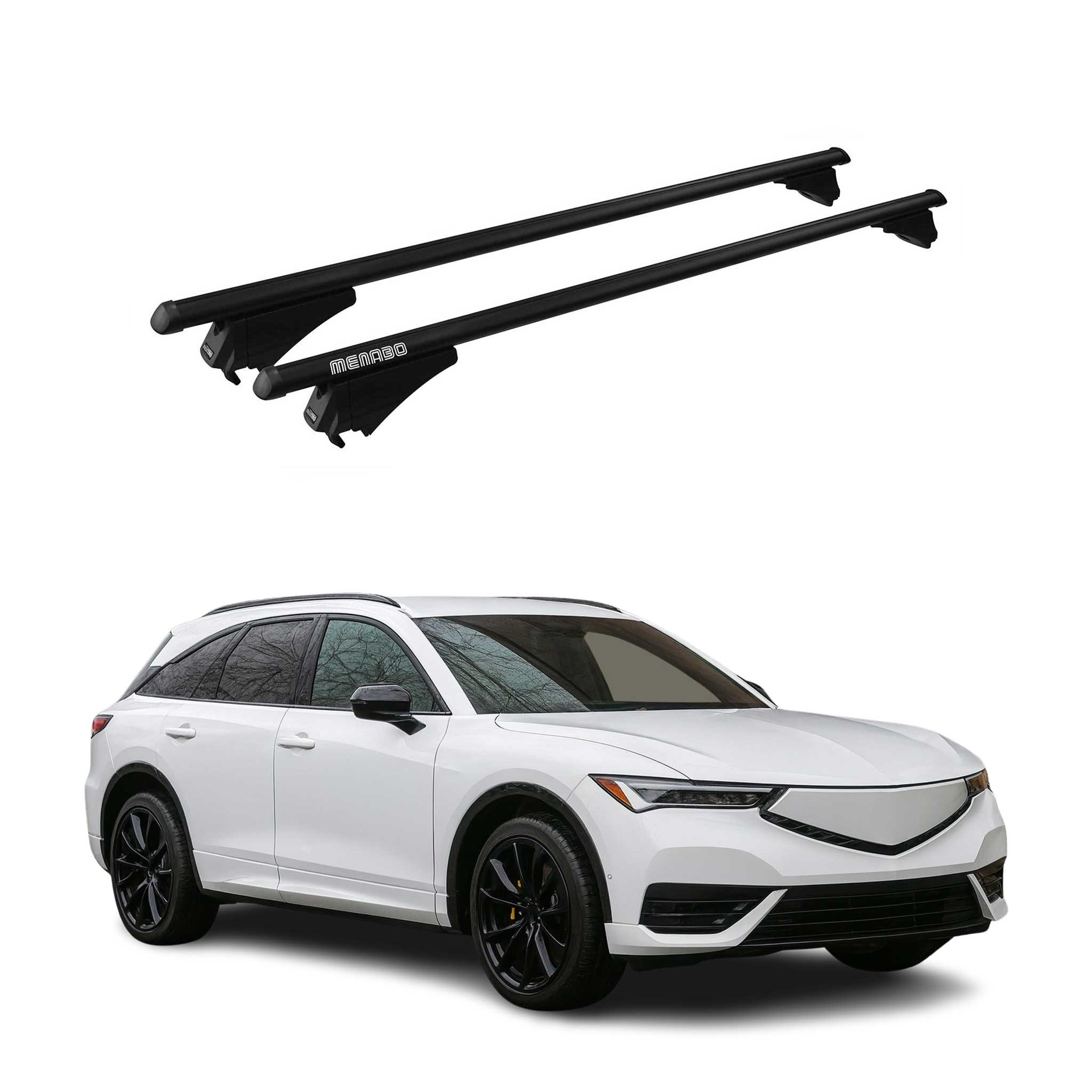 2024-2026 Acura ZDX Roof Rack Cross Bars Luggage Carrier Black 2Pcs