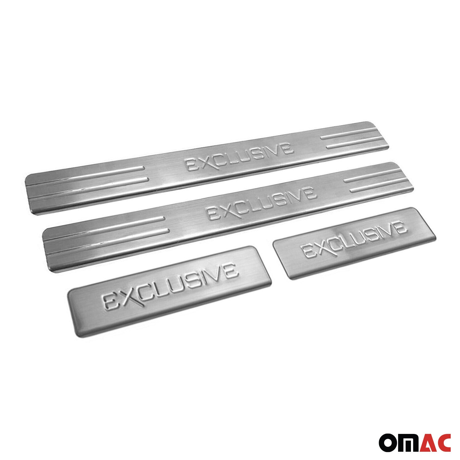 Jeep Door Sill Scuff Plate Scratch Protector Exclusive Stainless Steel Silver 4 Pcs