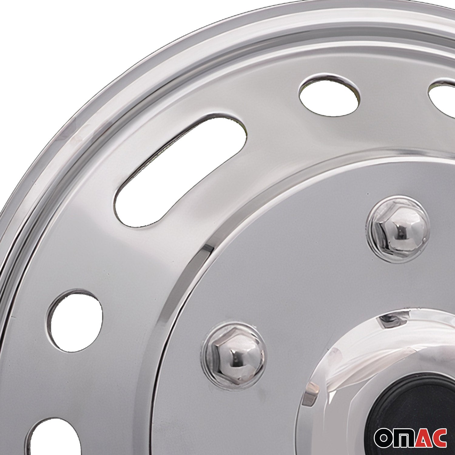 2014-2026 RAM ProMaster 16" Dual Wheel Simulator Hubcaps Chrome Silver Gloss
