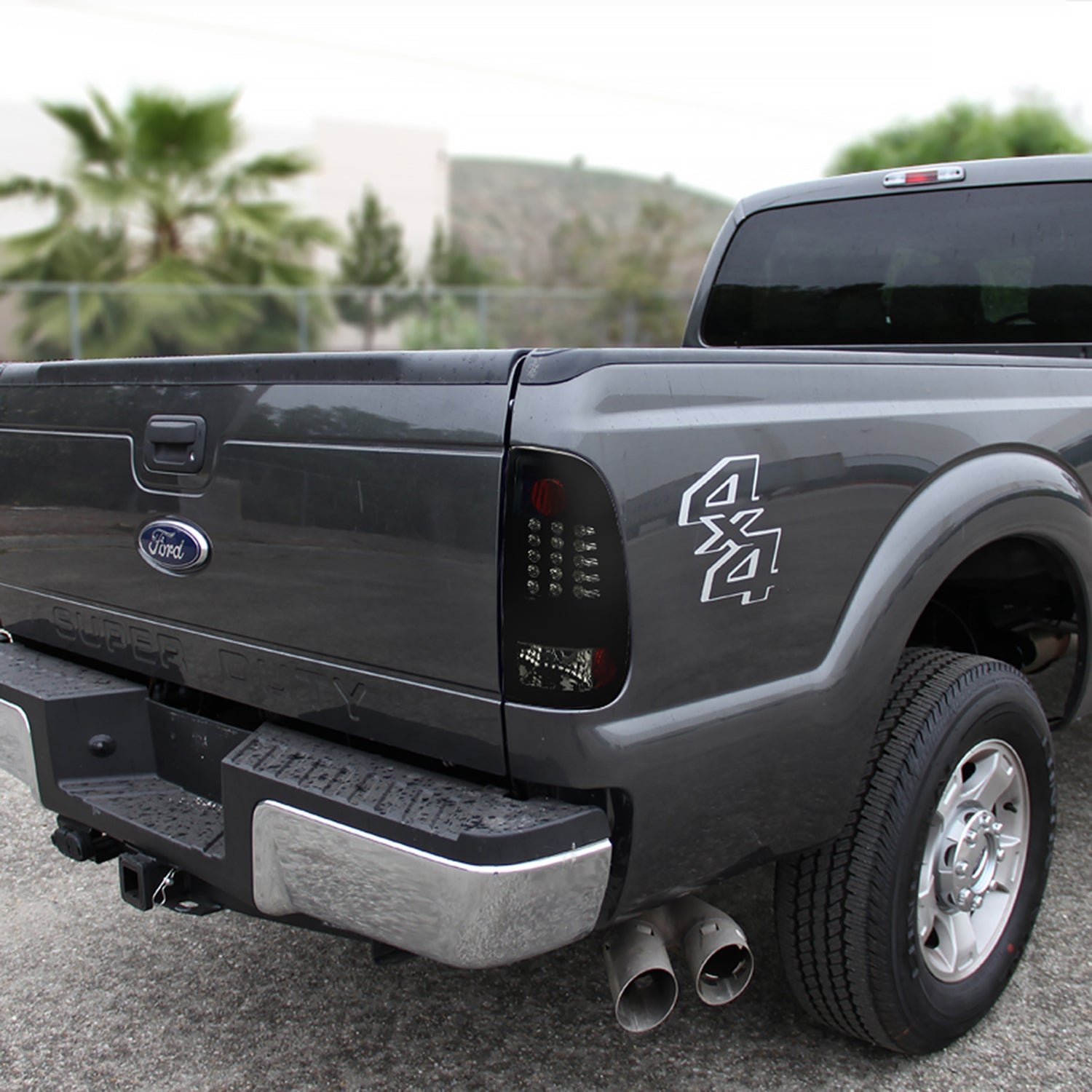 2008-2016 Ford F-250/350/450/550 Super Duty LED Tail Lights Glossy Black/Smoke